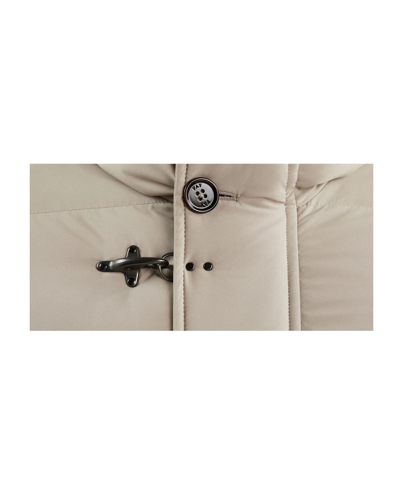 Fay Parka In Light Beige Down - Beige