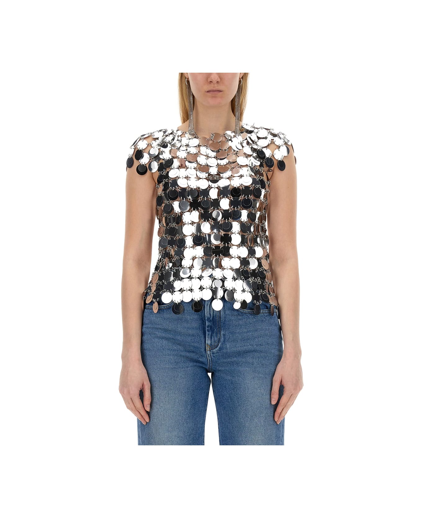 Paco Rabanne Top Iconic - SILVER トップス