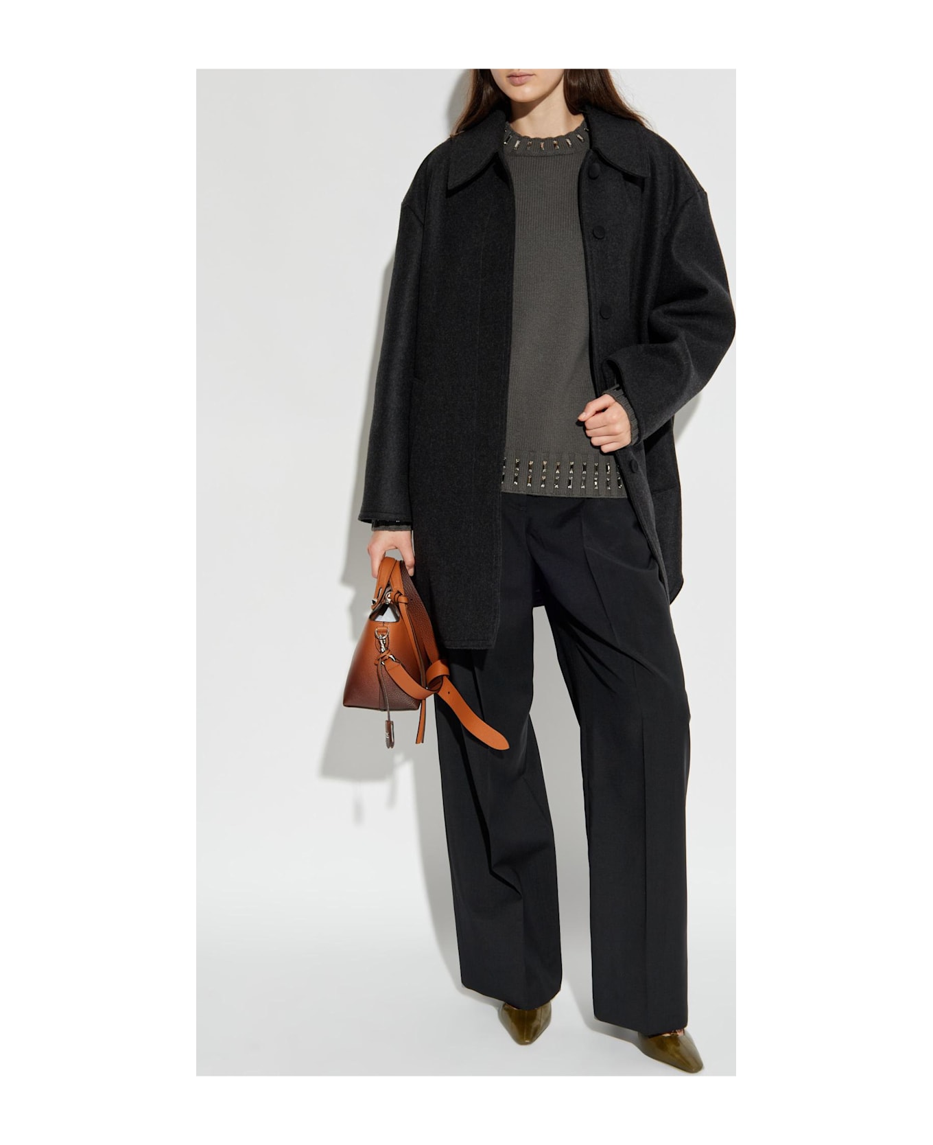 Fendi Wool Coat - Grey