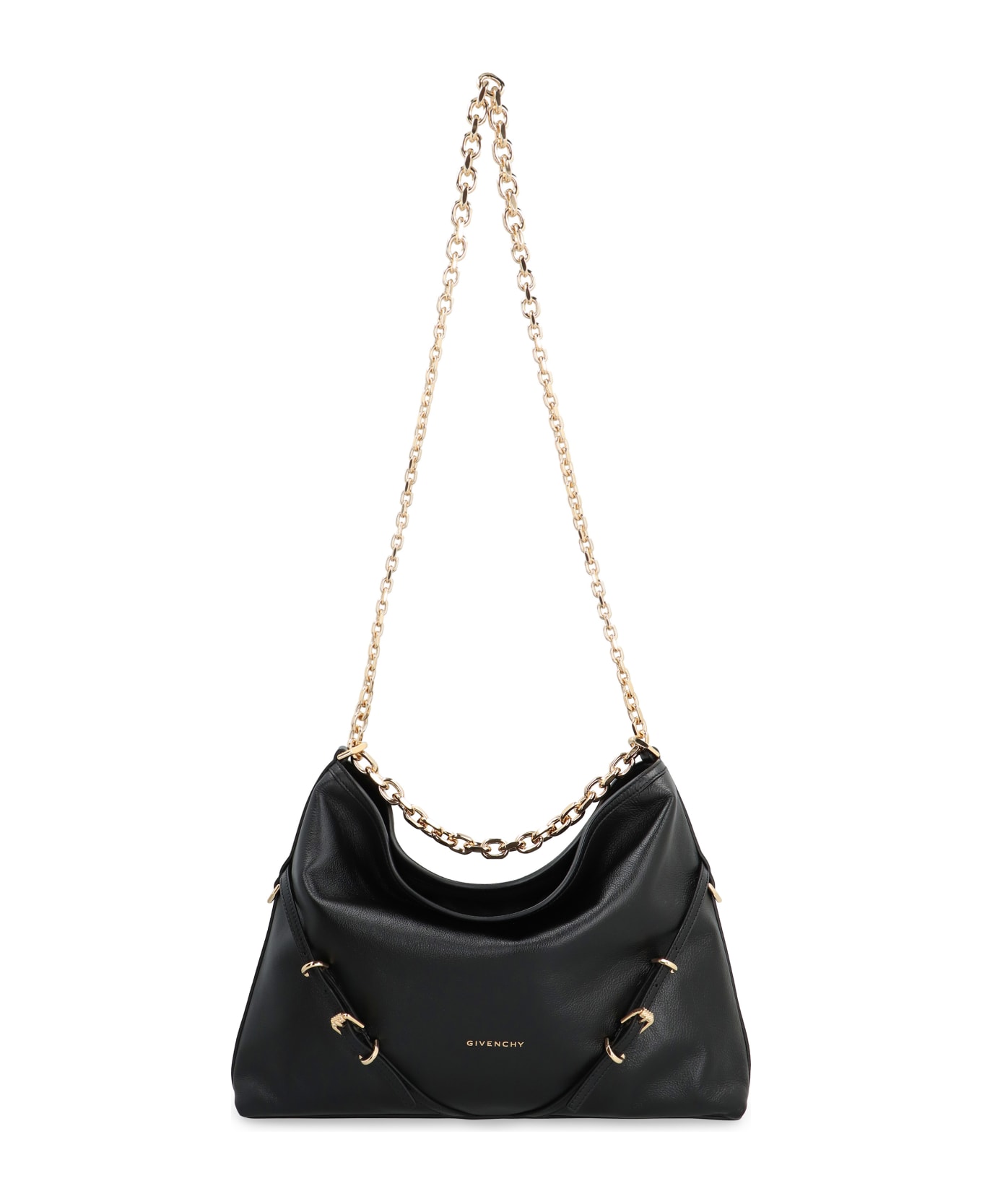 Givenchy Voyou Chain Leather Shoulder Bag - black