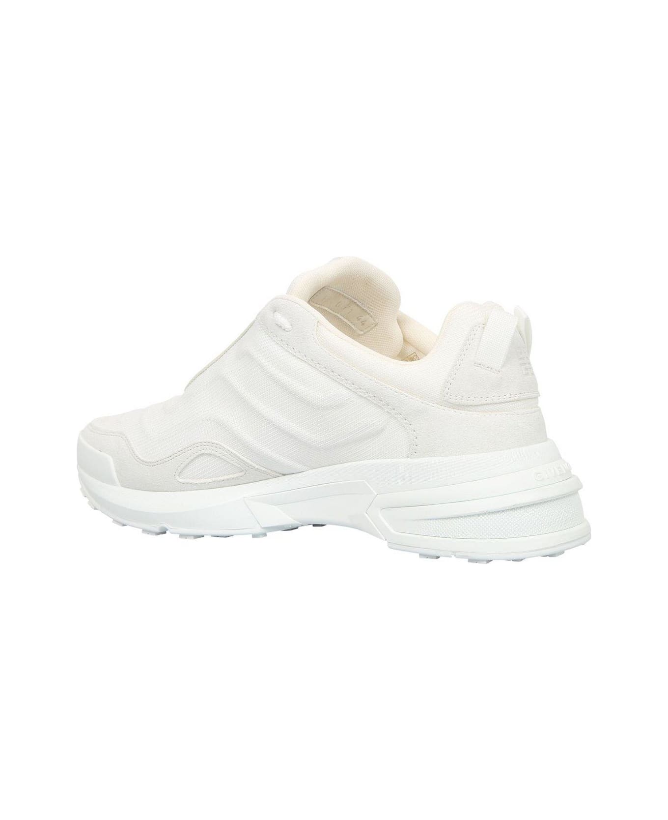 Givenchy Round Toe Lace-up Sneakers - WHITE