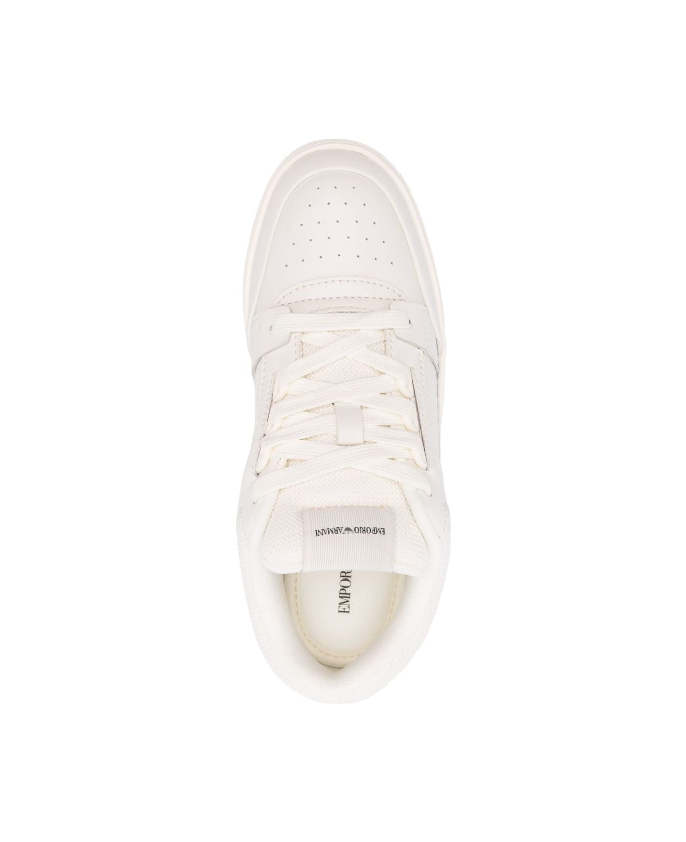 Emporio Armani Leather Sneakers - White