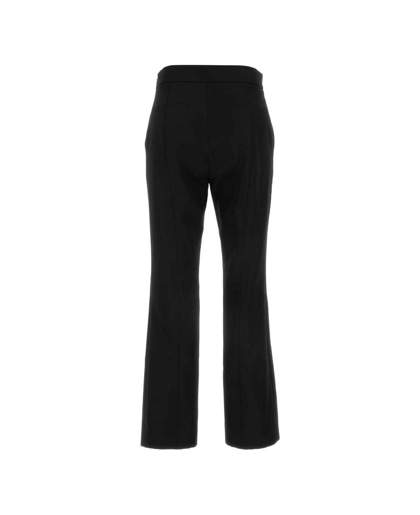 Gucci Logo Embroidered Bootcut Leg Trousers - Black