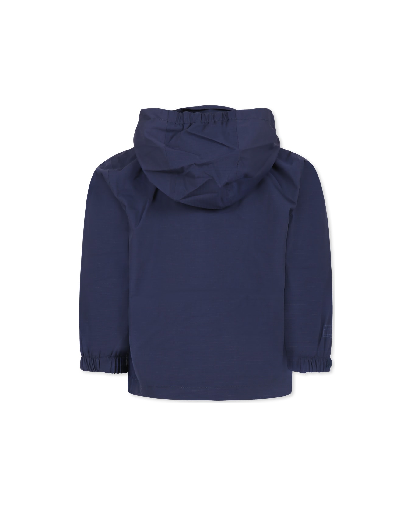 Molo Blue Windbreaker Jacket For Boy With Logo - Blue