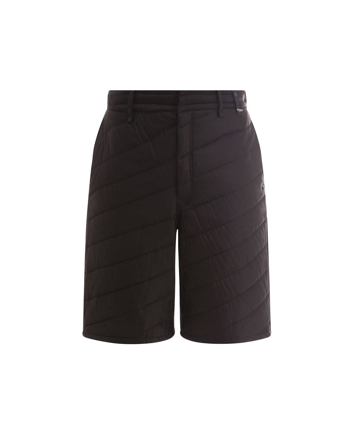 Fendi Quilted Bermuda Shorts - BLACK