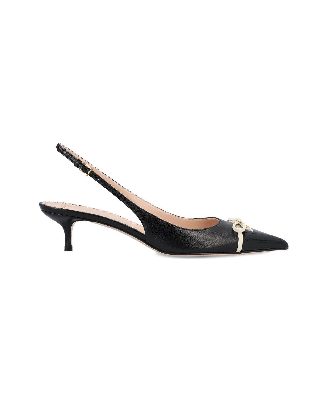 Bow Detailed Slingback Pumps - Thumbnail 2