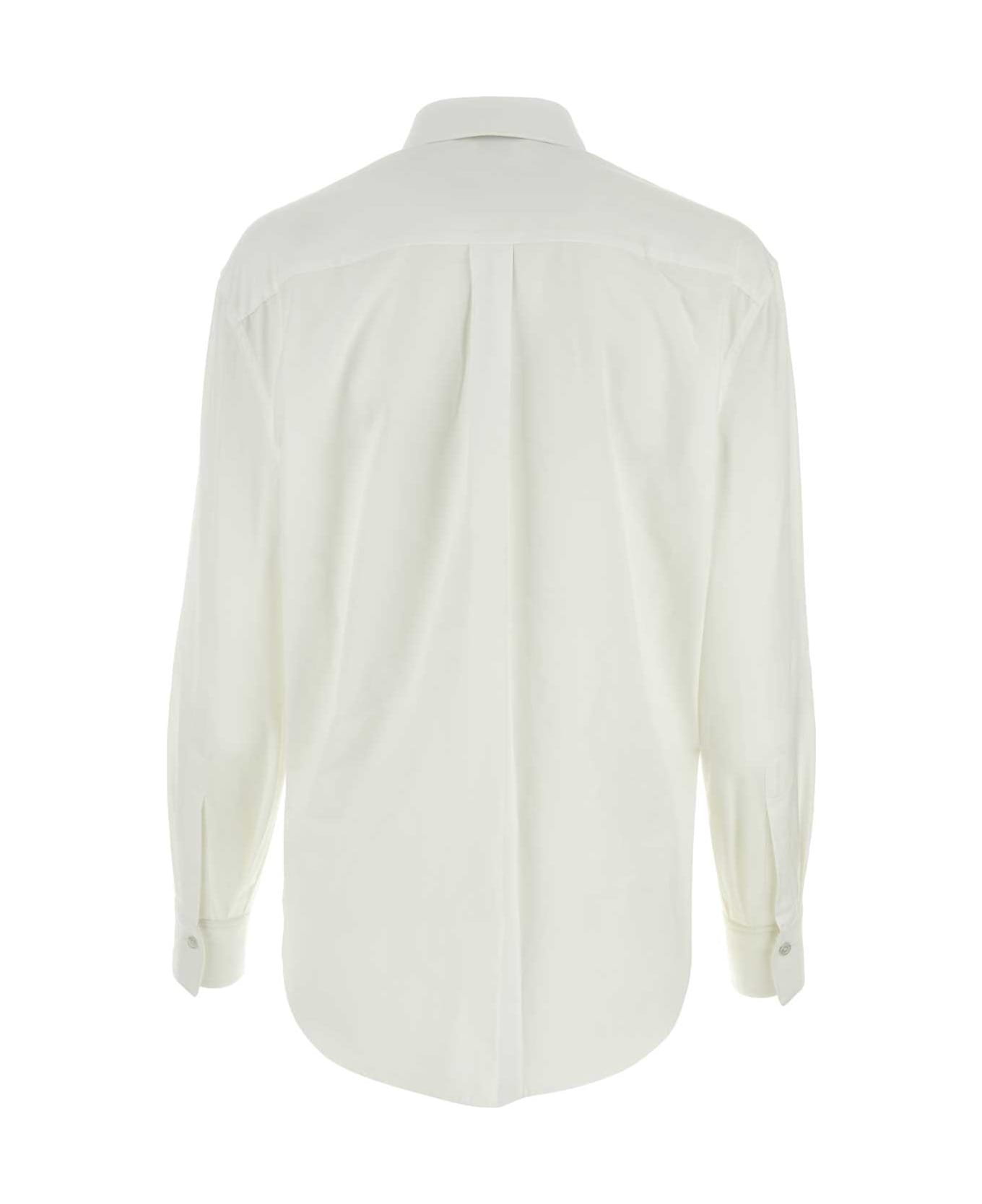 Alexander McQueen White Poplin Shirt - OPTICALWHITE