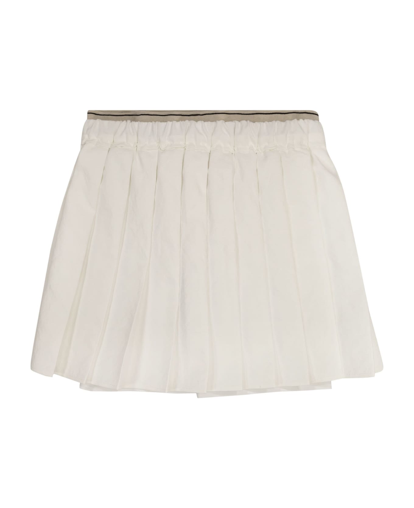 Brunello Cucinelli Technical Fabric Skirt - White
