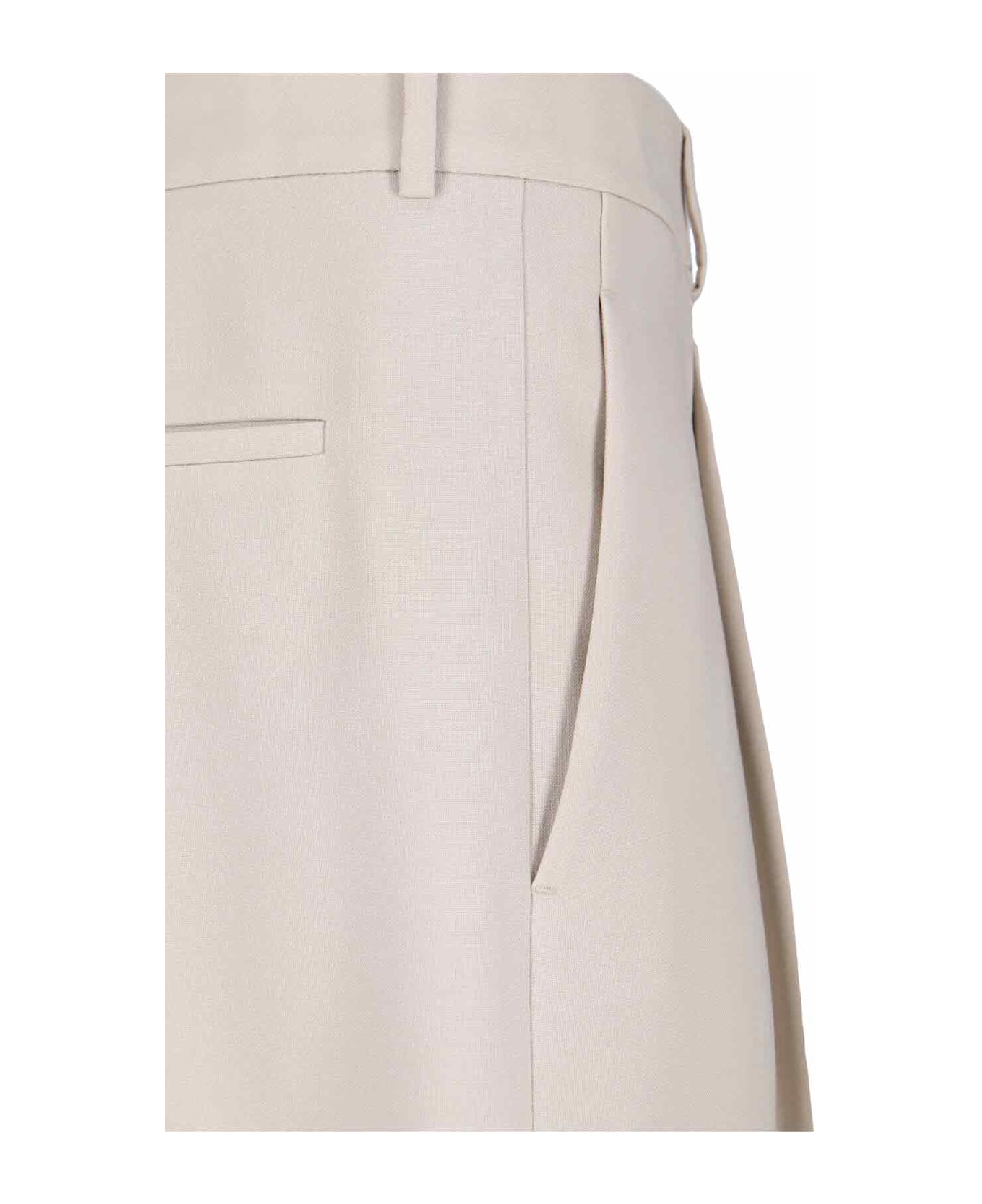 Saint Laurent Straight Pants - BEIGE