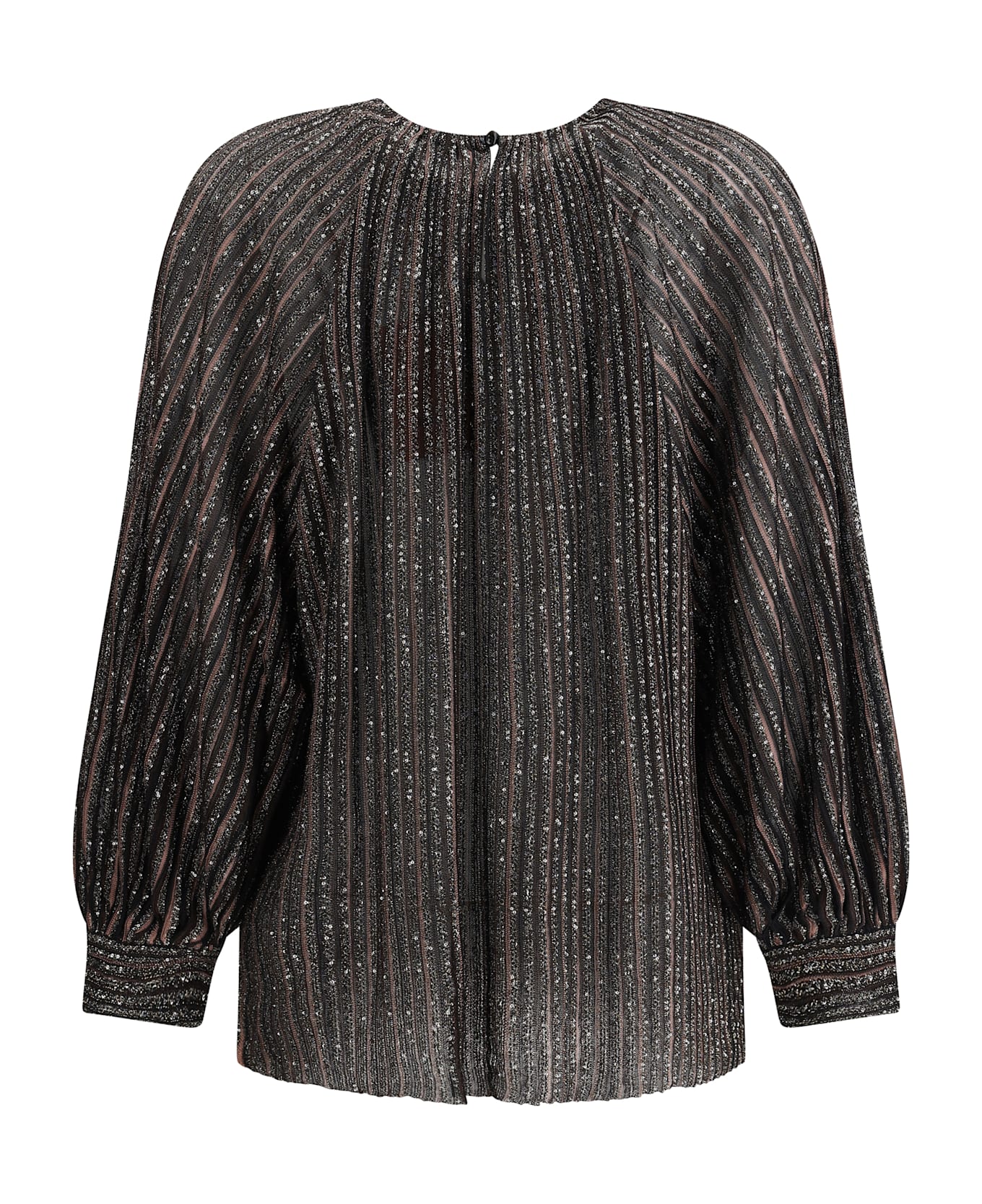 Missoni Striped Sequined Blouse - BROWN/BLACK