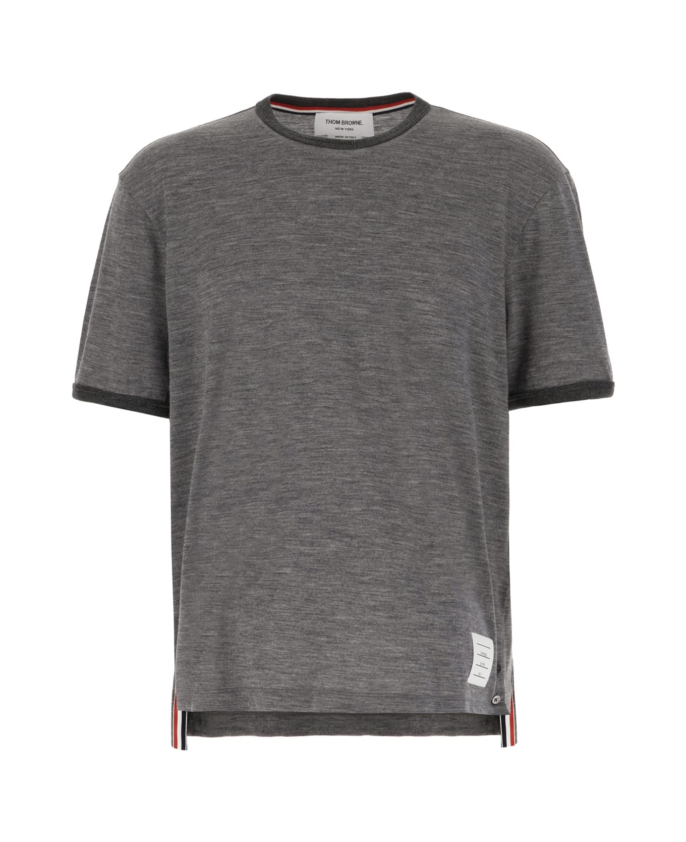 Thom Browne Dark Grey Stretch Wool T-shirt - MEDGREY