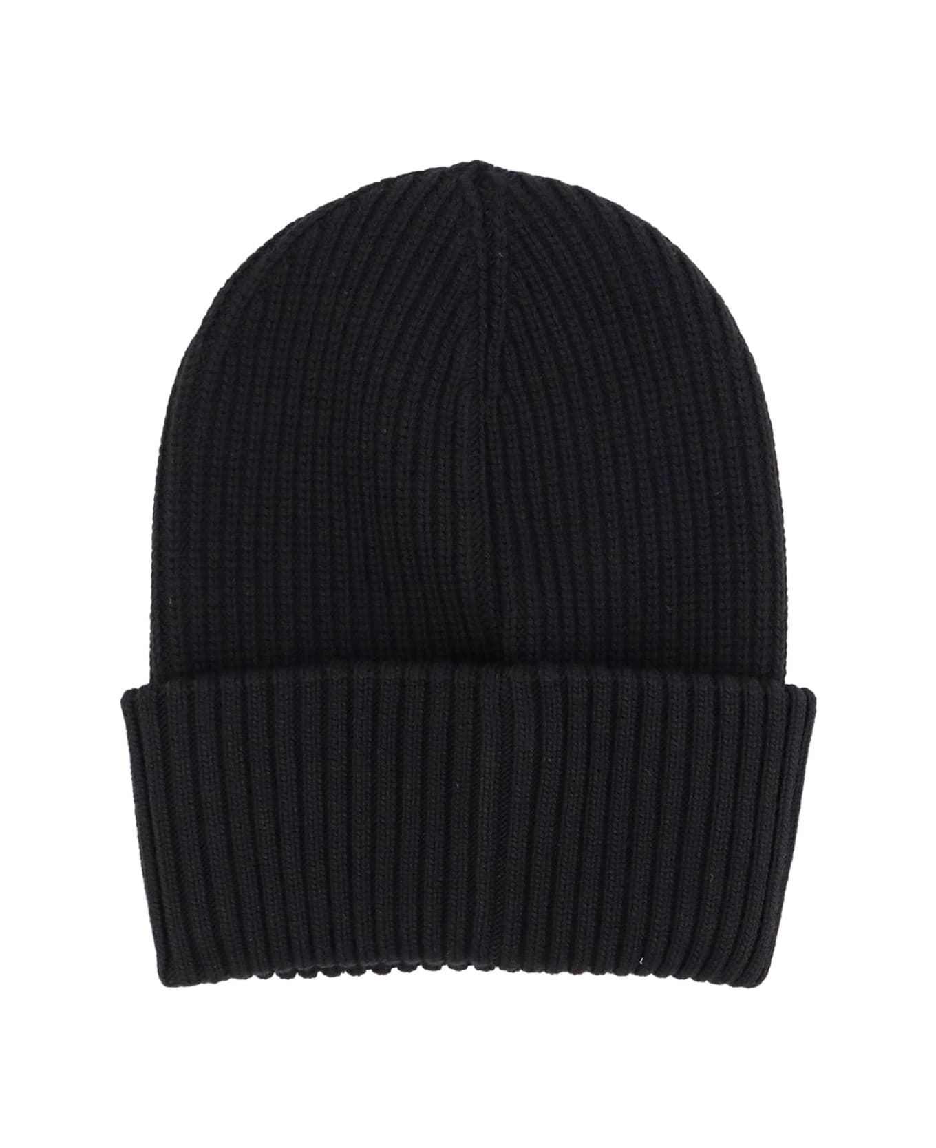 Moncler Genius Moncler 4 Edward Enninful Ee72 Responsible Virgin Wool Hat - Black