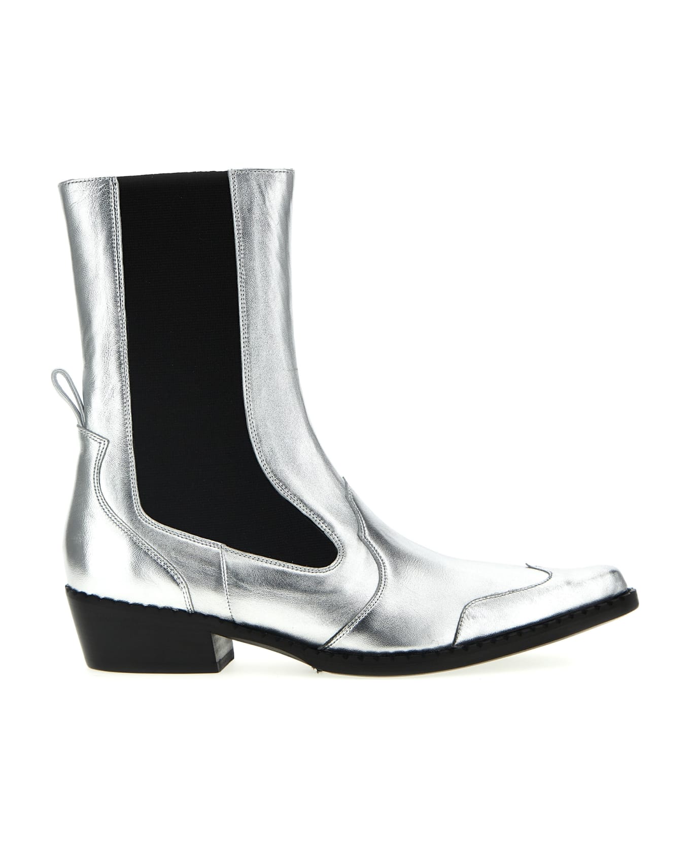 BY FAR 'otis' Ankle Boots - Silver