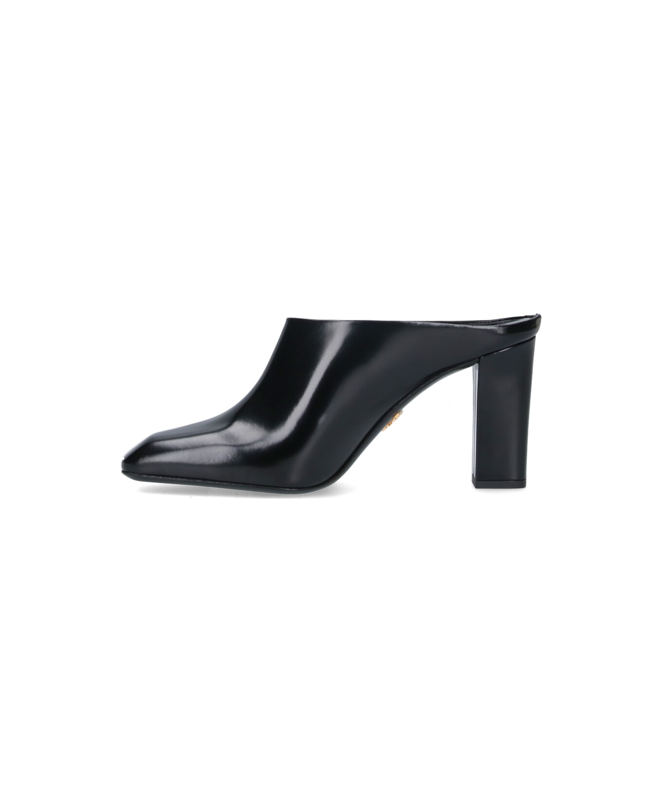 Prada Logo Sabots - Black  