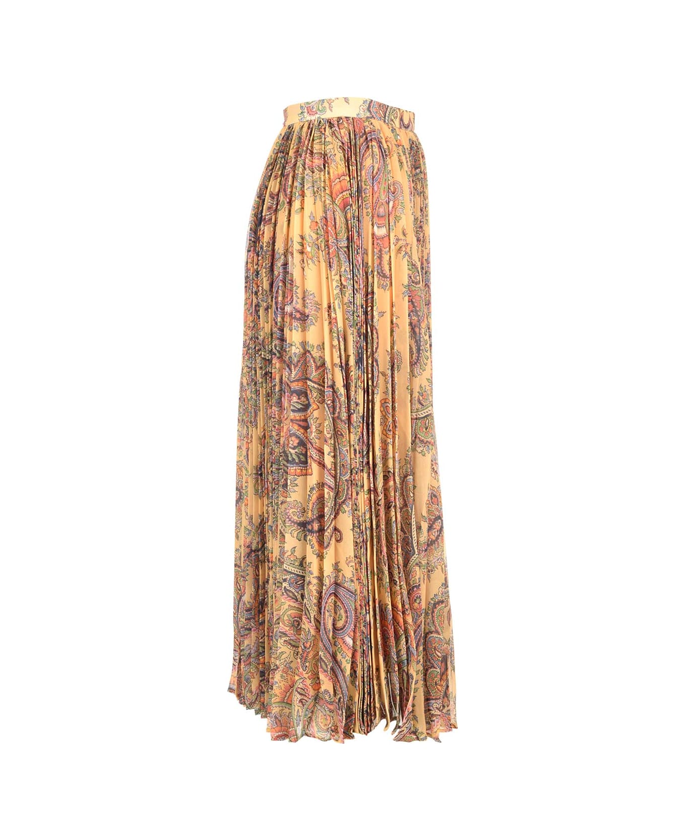 Etro Pleated Crepe Skirt - C
