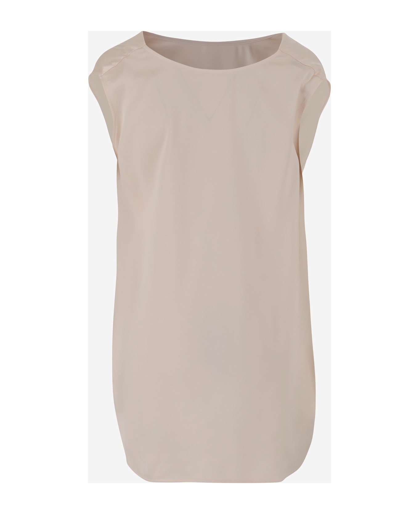 Sa Su Phi Silk And Viscose Draped Top - Ivory