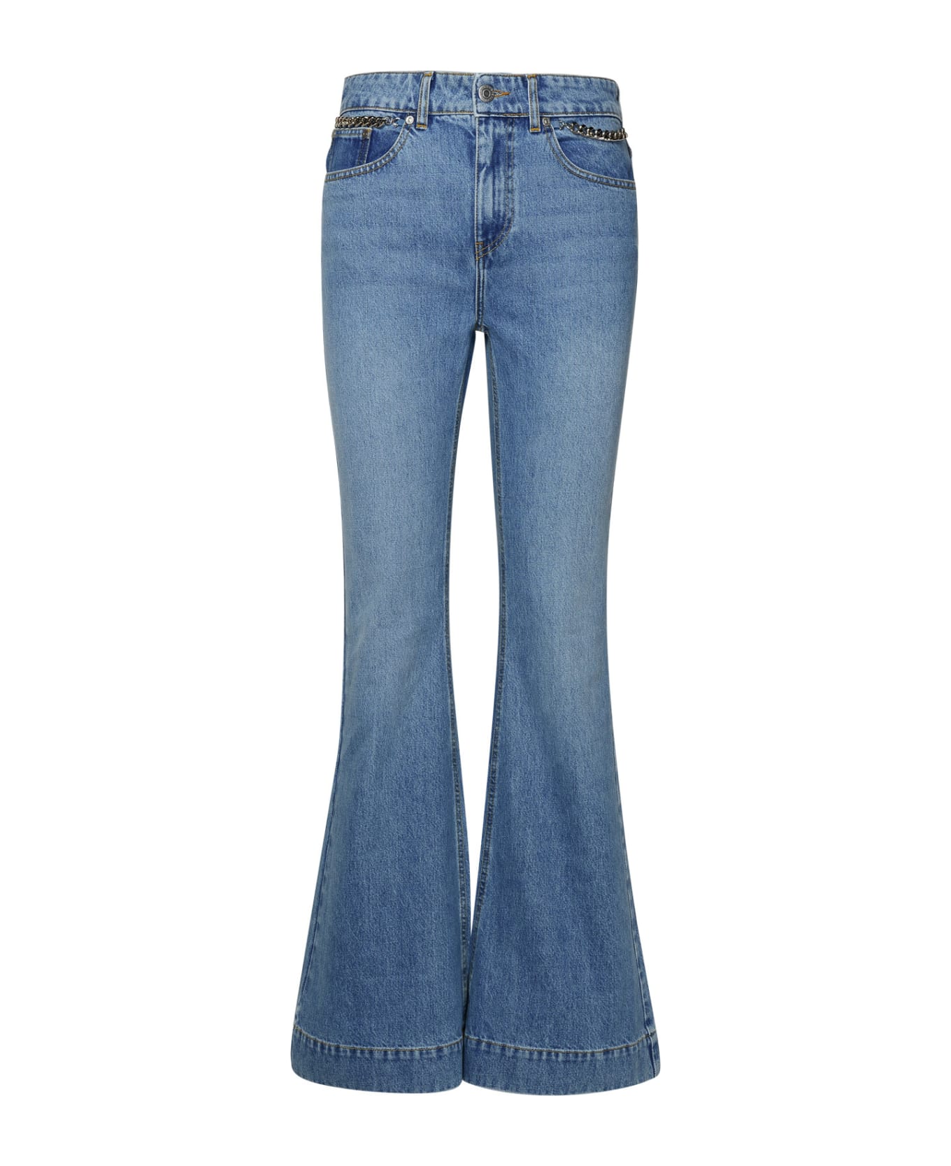 Stella McCartney Falabella Chain Flared Jeans - VINTAGE BLUE