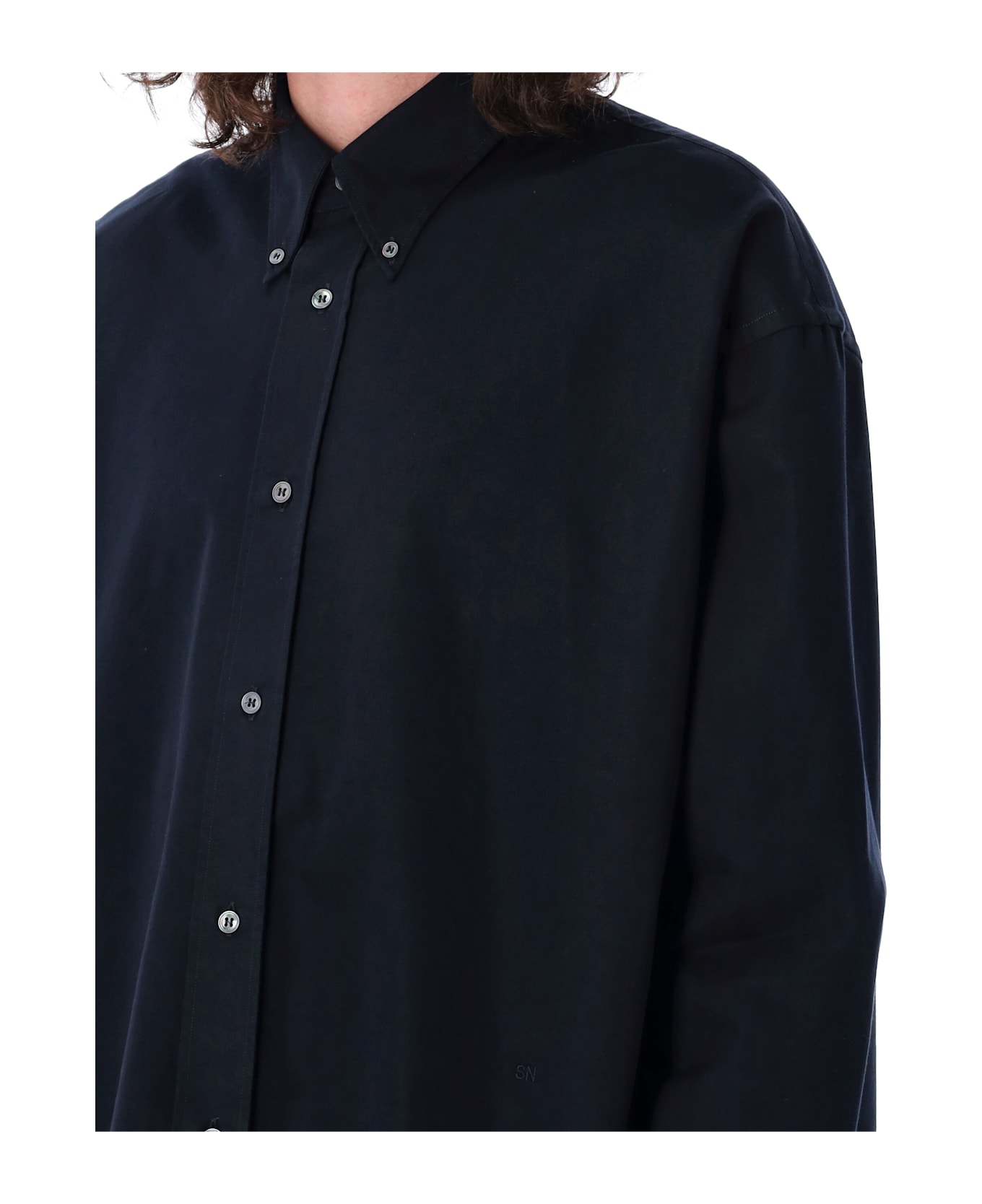Studio Nicholson Ruskin Technical Twill Shirt - DARKEST NAVY