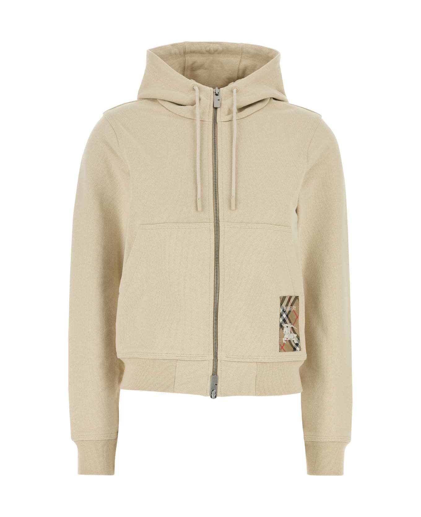 Burberry Sand Cotton Sweatshirt - NUTMEG