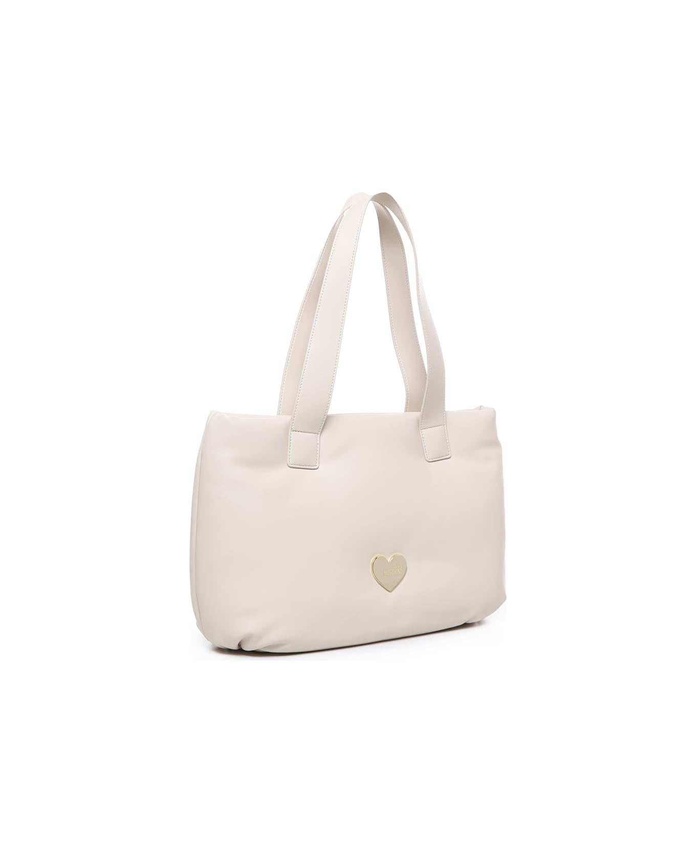 Love Moschino Padded Bag With Logo - Ivory トートバッグ