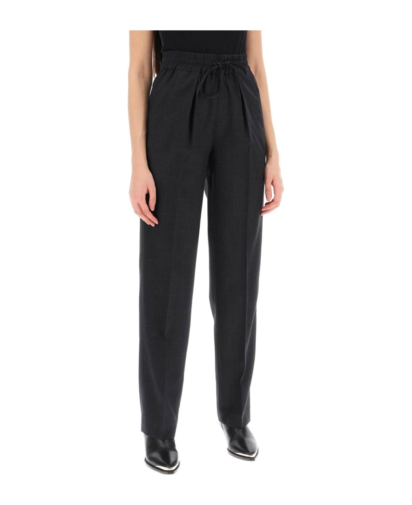 Isabel Marant Liska Checked High-rise Trousers - Antracite
