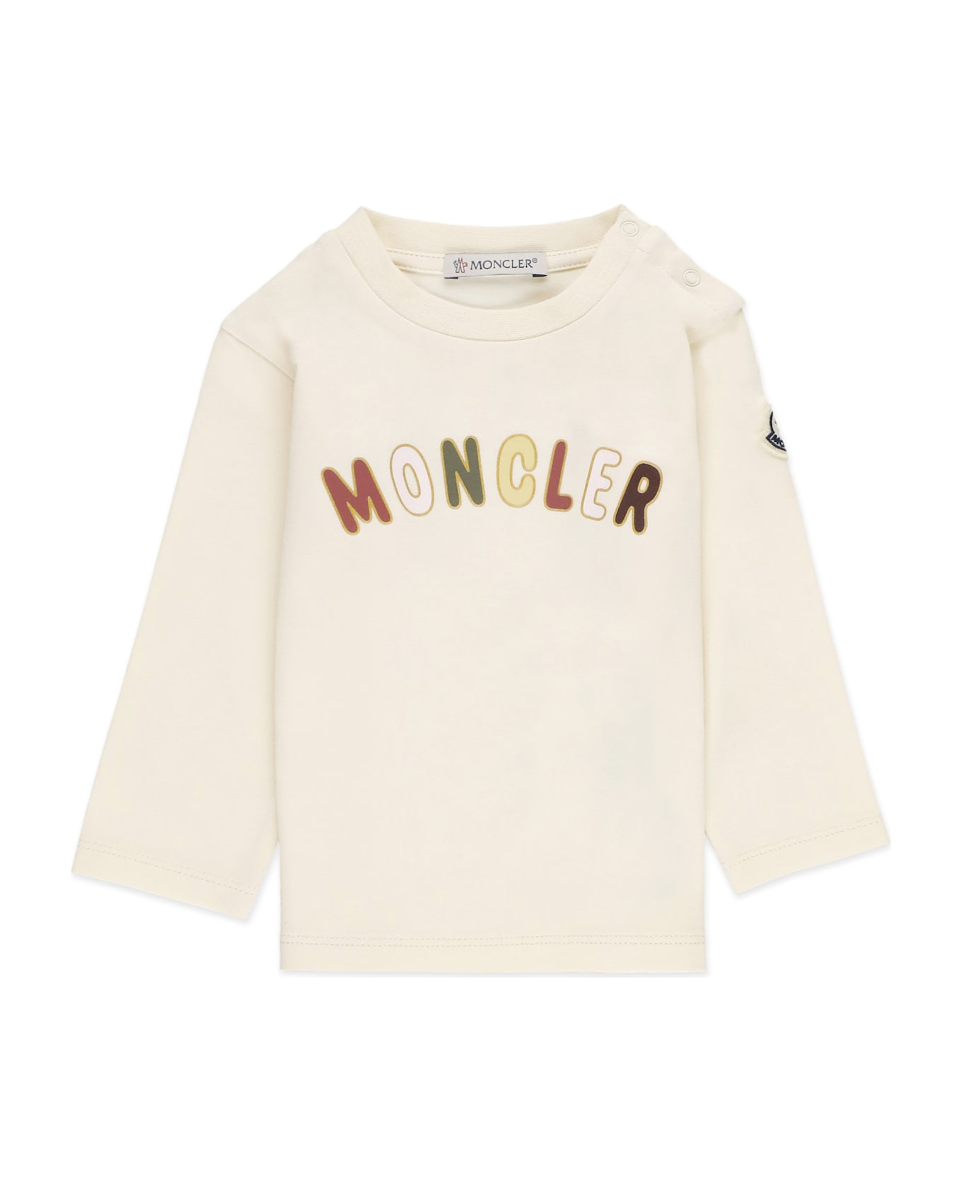 Moncler Sweater With Print - Ivory