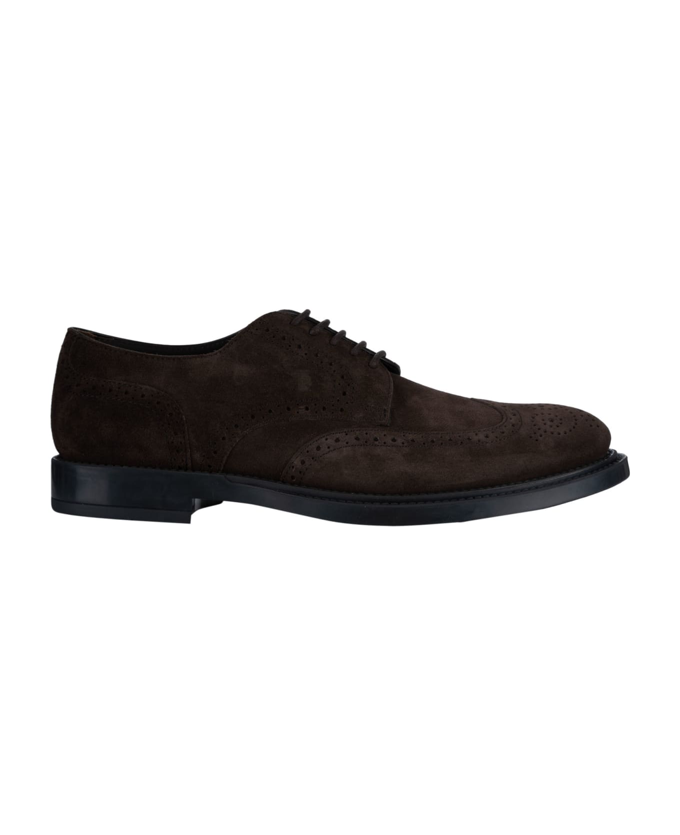 Tod's Classic Perforated Derby Shoes - Brown ローファー＆デッキシューズ