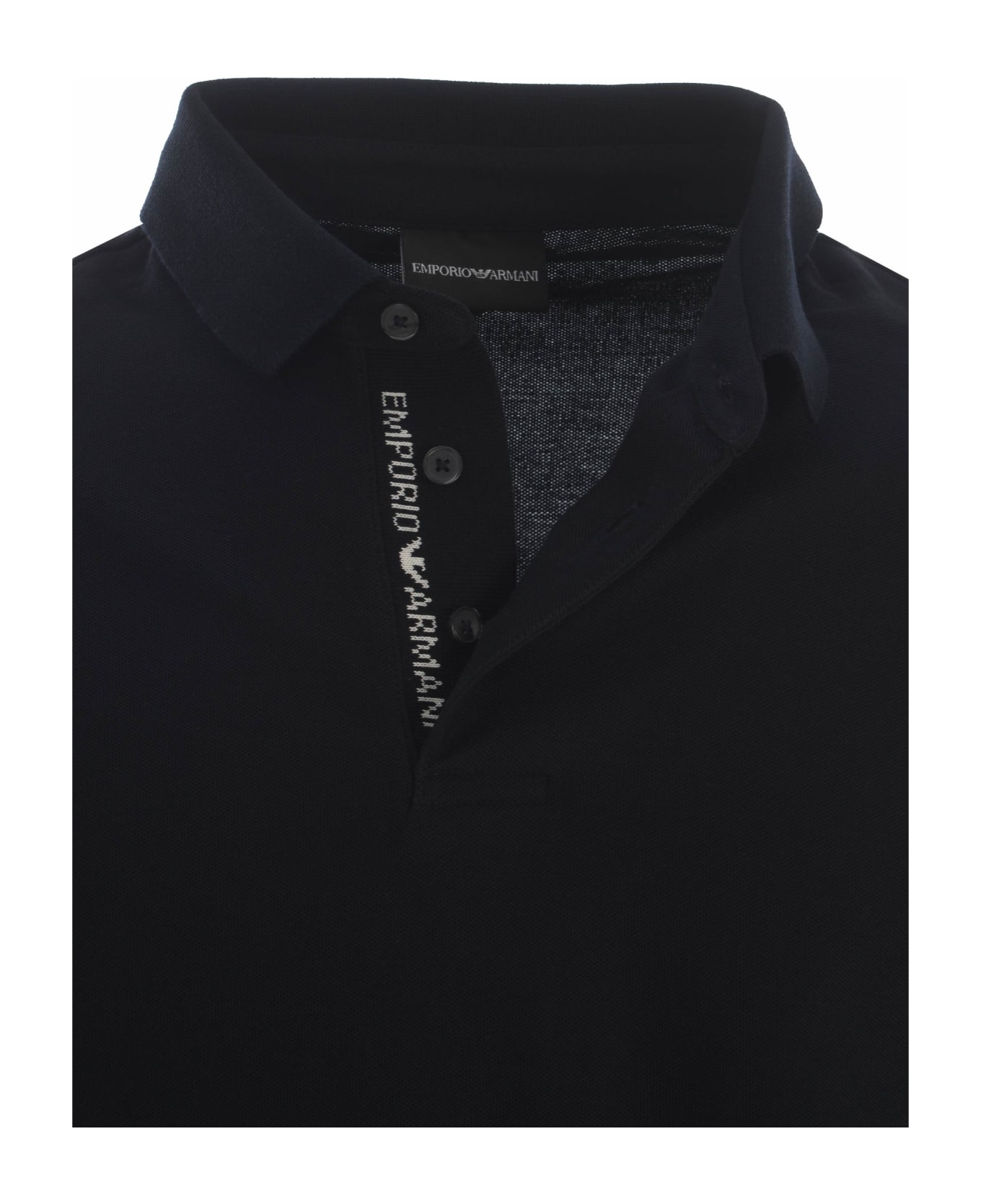 Emporio Armani Buttoned Polo Shirt - Blu