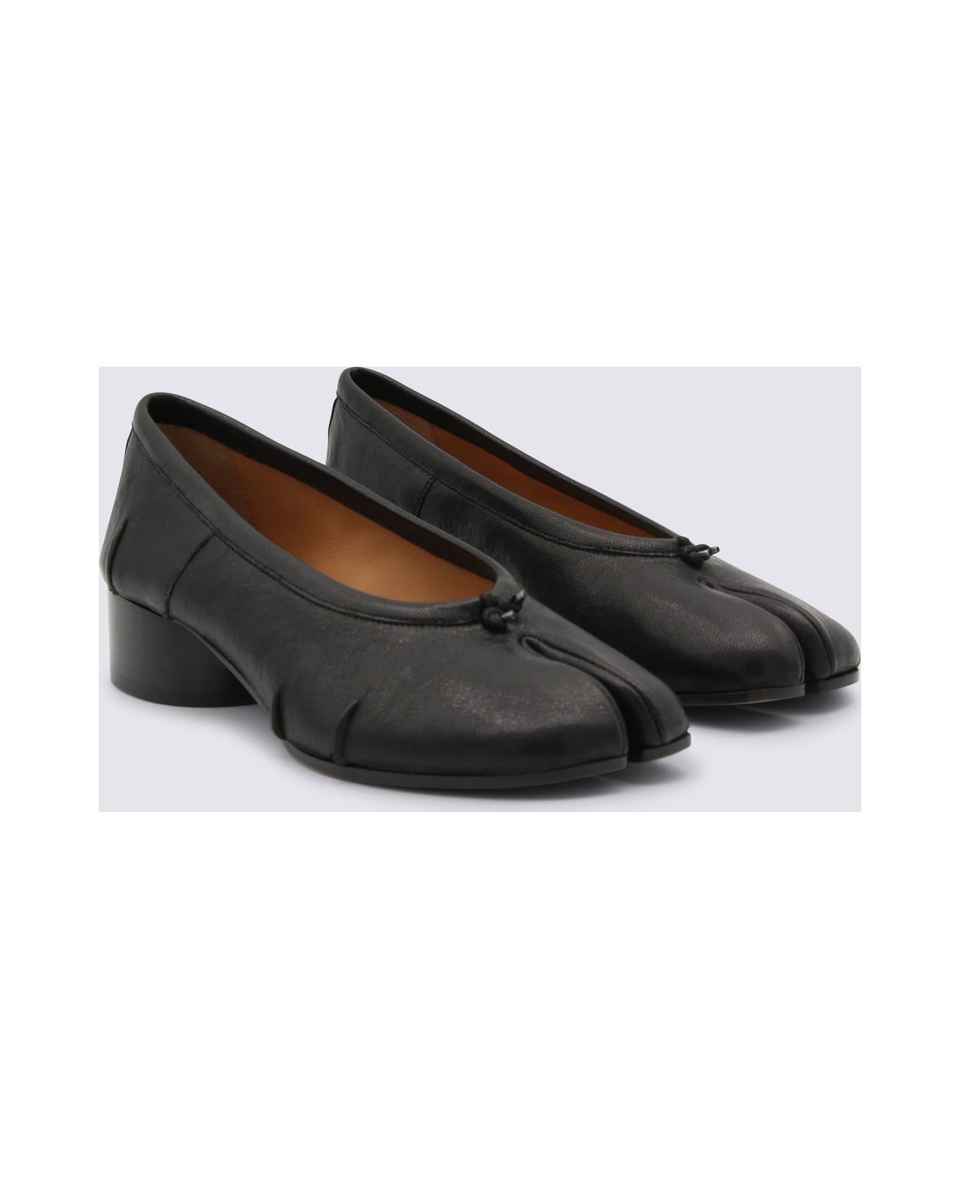 Maison Margiela Black Leather Pumps - Black