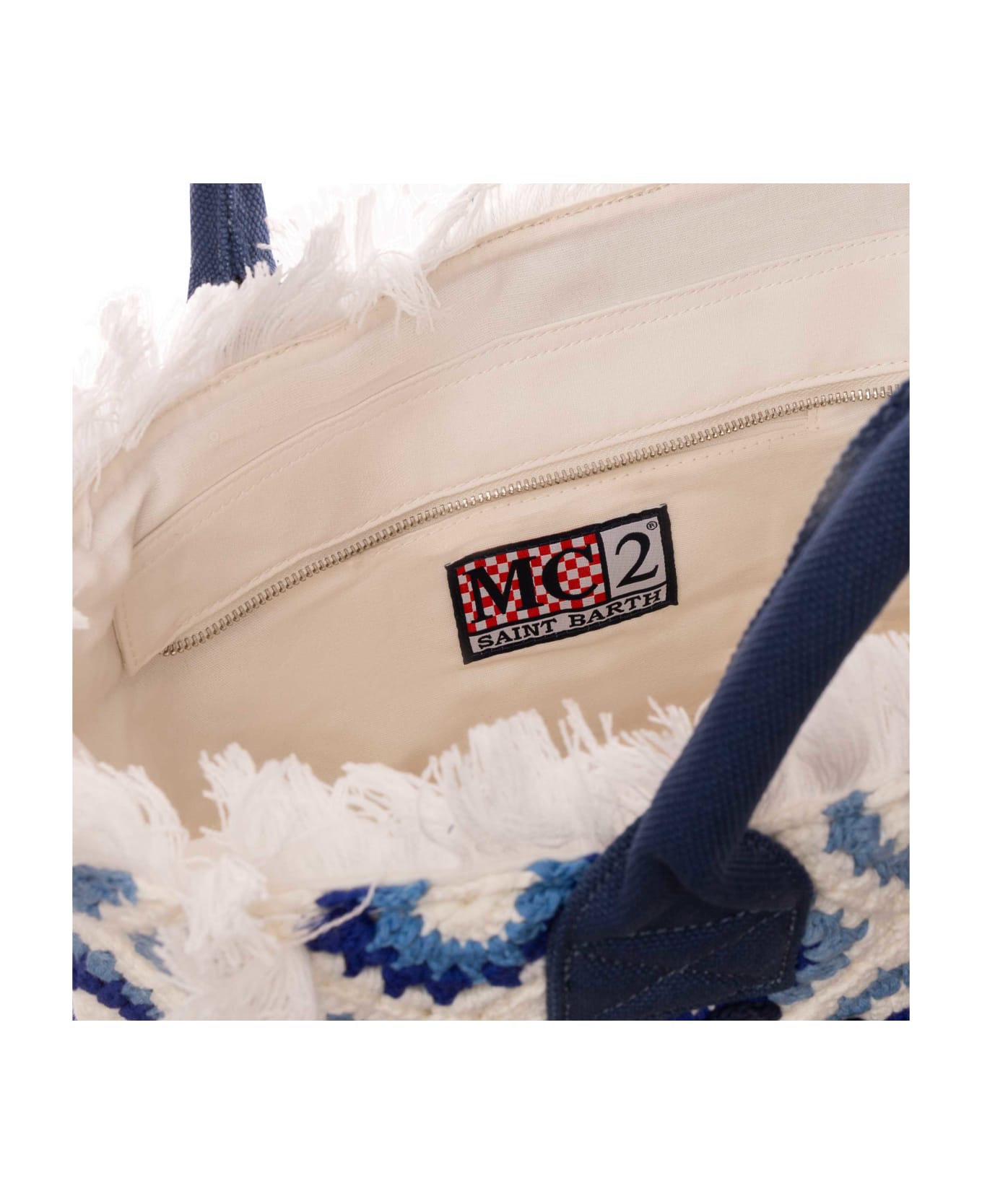 MC2 Saint Barth Vanity Crochet Shoulder Bag - WHITE