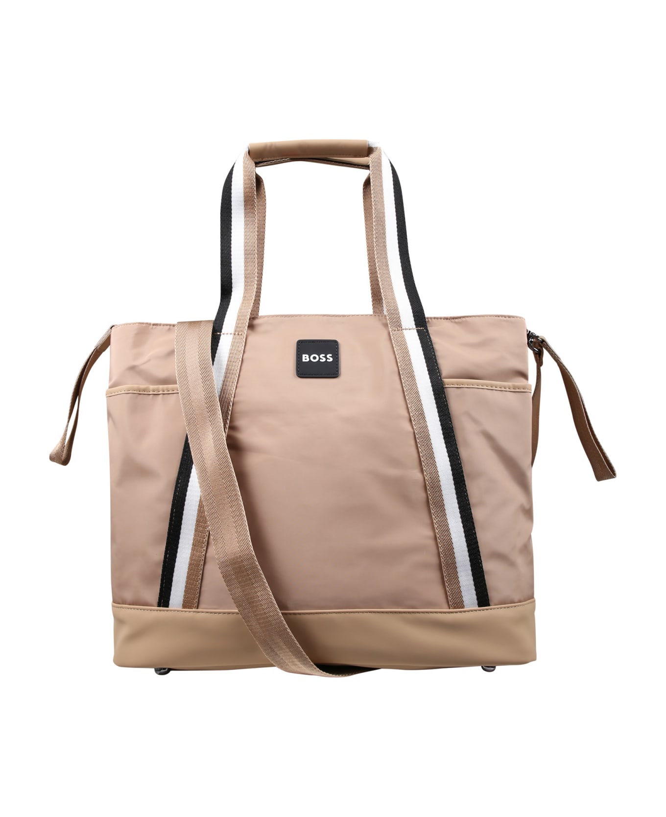 Hugo Boss Beige Mother Bag For Baby Boy With Logo - Beige アクセサリー＆ギフト