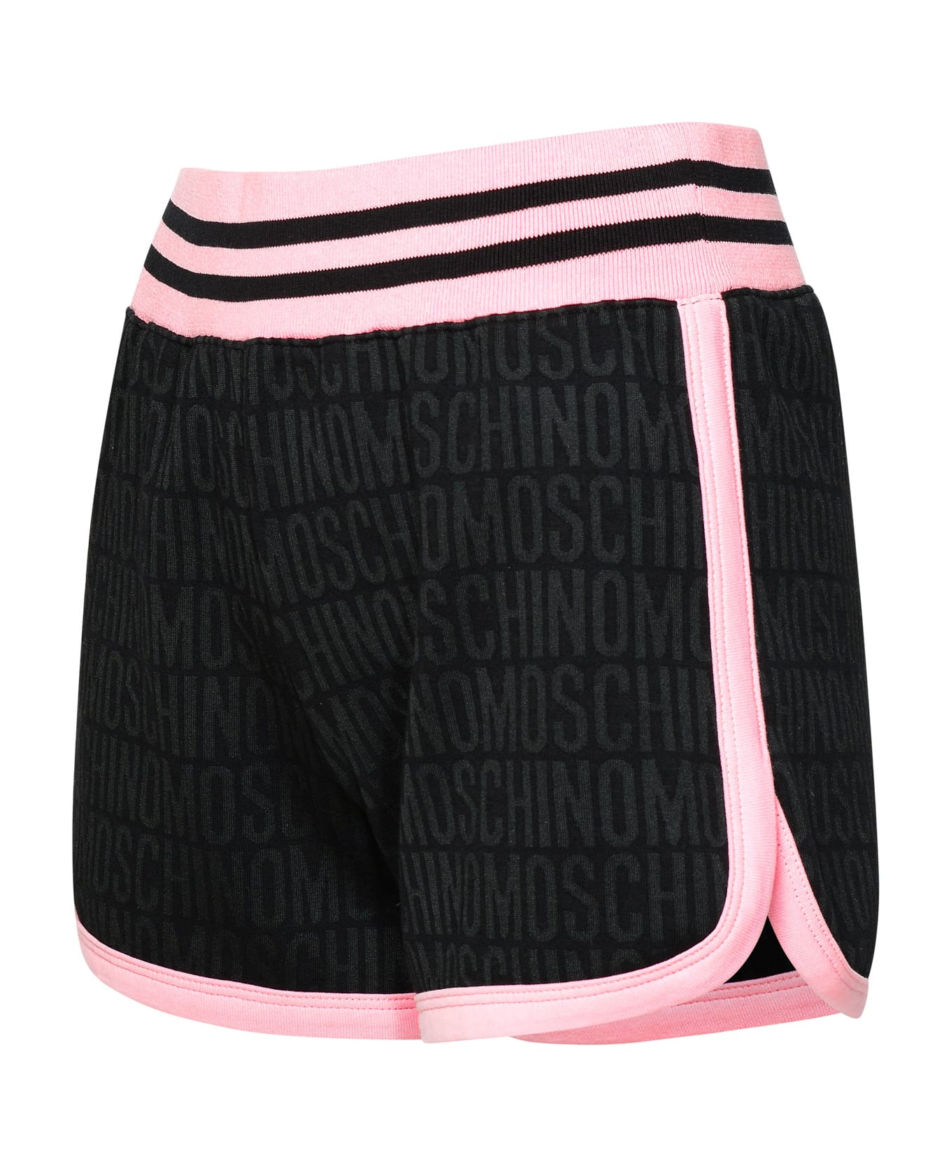Moschino Black Cotton Blend Shorts - Black