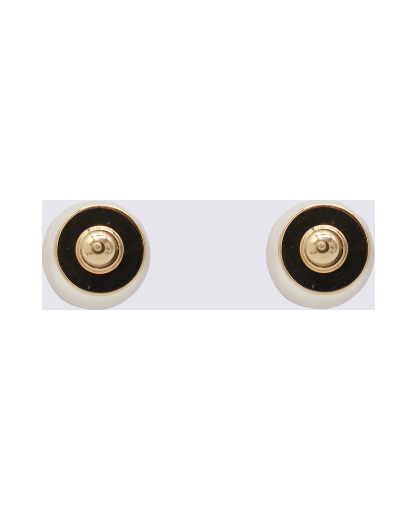 Jimmy Choo White And Gold Earrings - GOLD/WHITE