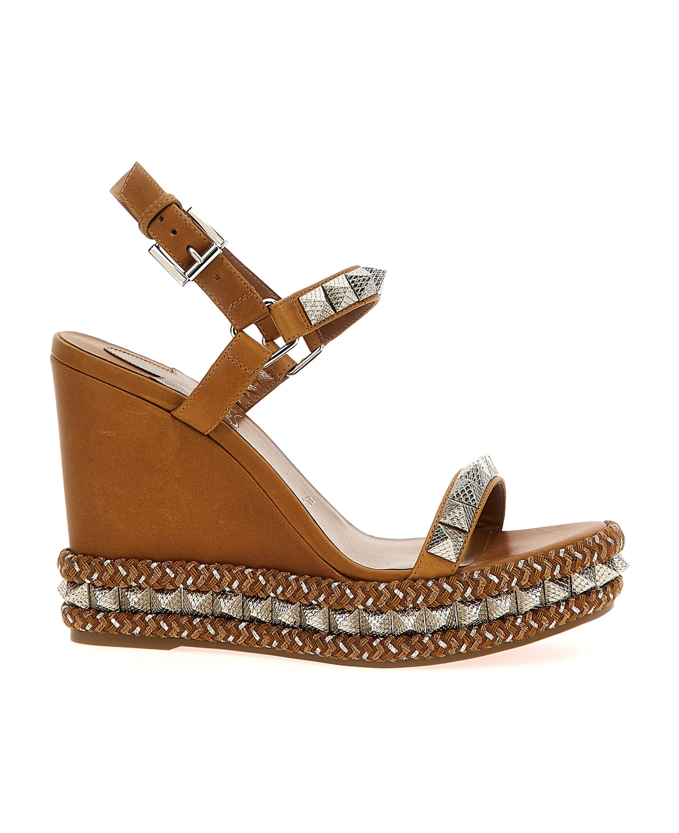 Christian Louboutin 'pyraclou' Espadrilles - Brown
