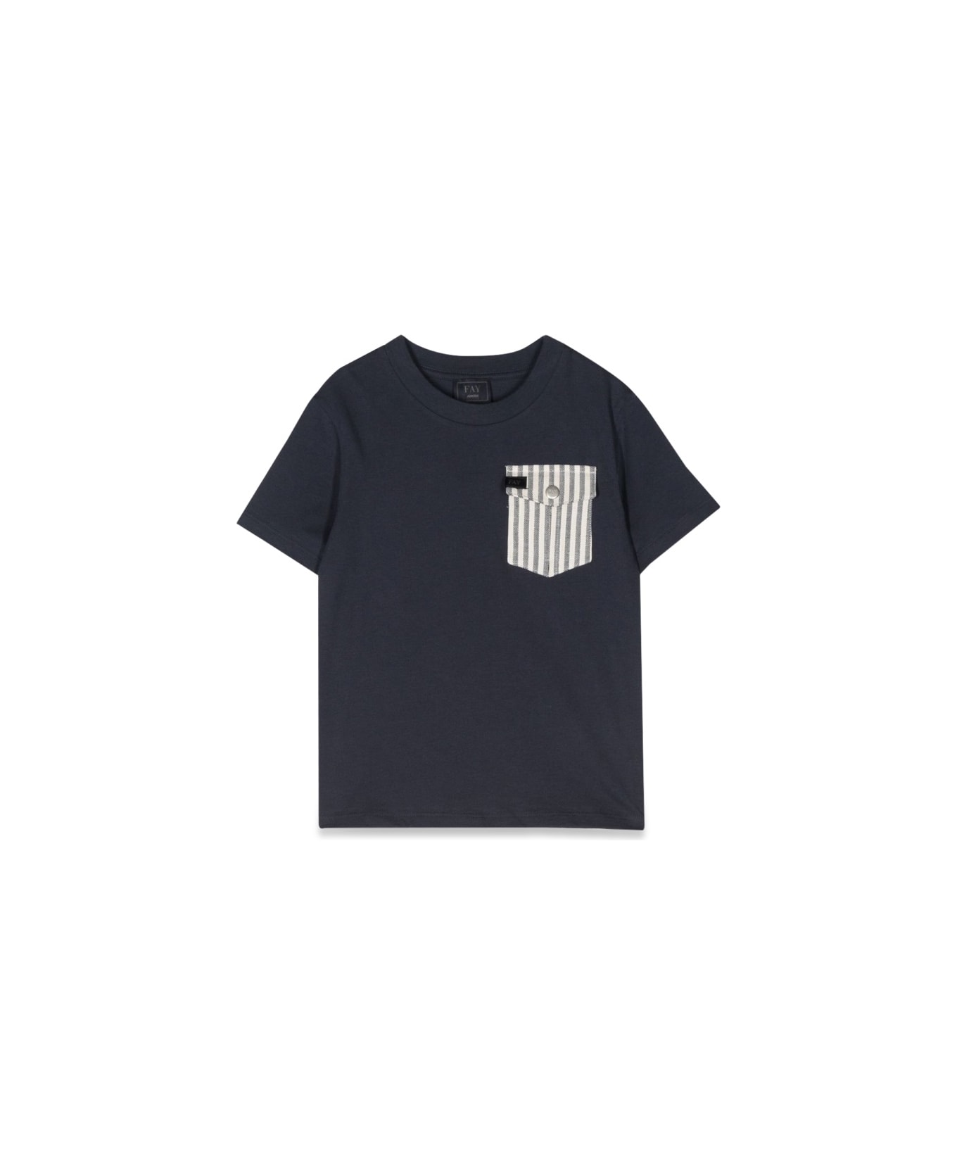 Fay T-shirt Mc Pocket - BLUE
