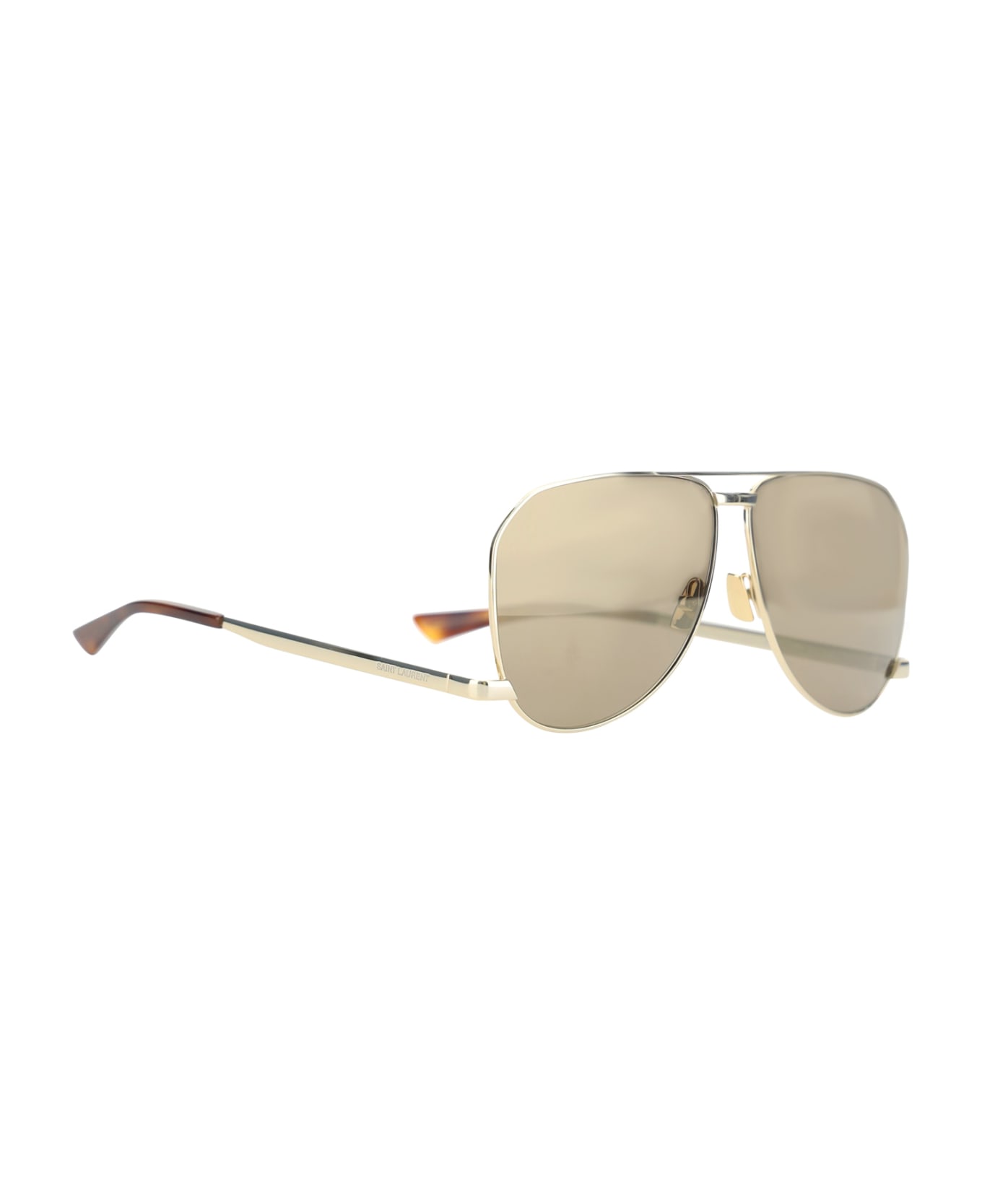 Saint Laurent 'dust' Sl 690 Sunglasses - Gold Gold Brown