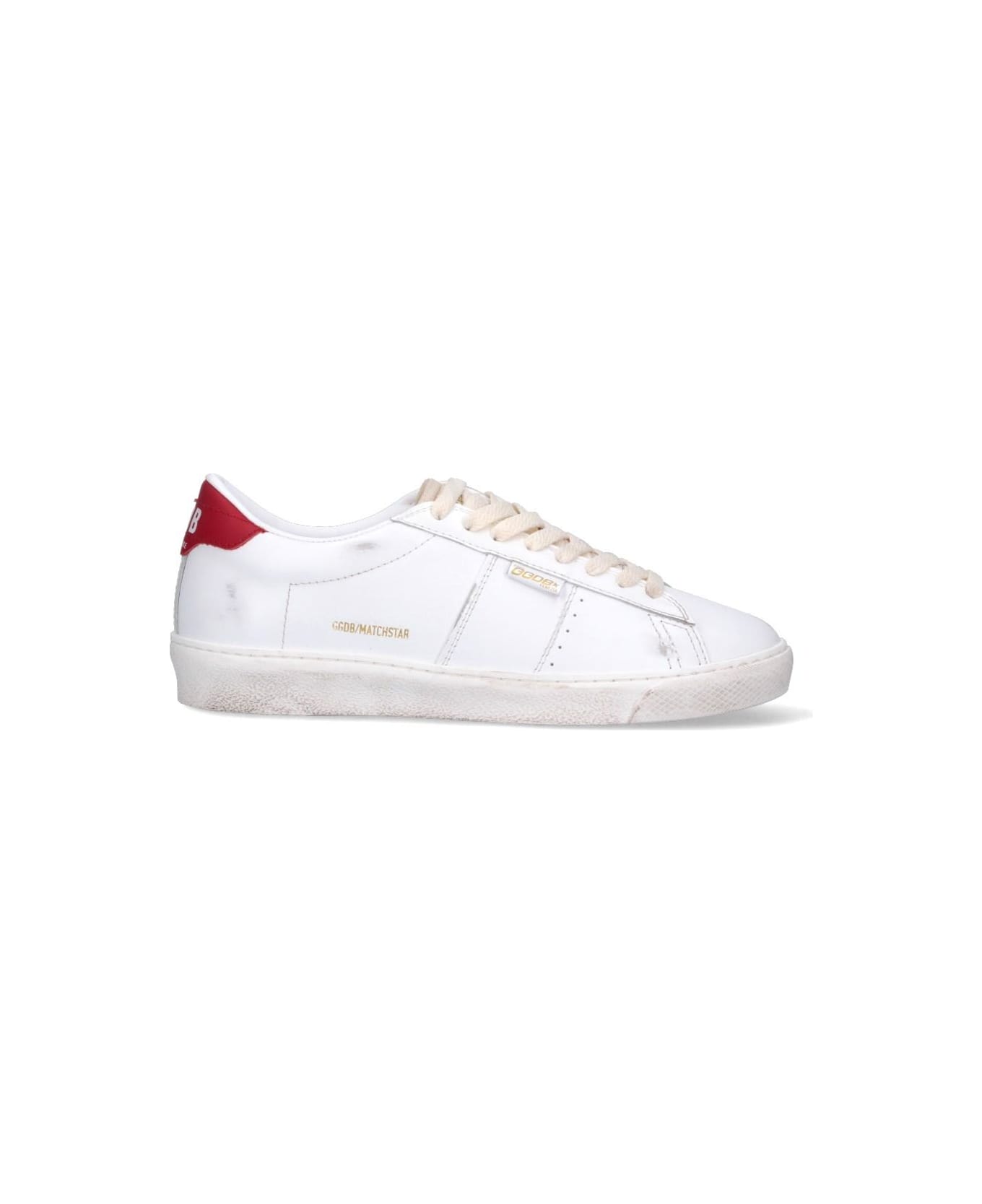 Golden Goose 'matchstar' Sneakers - White/red 10350