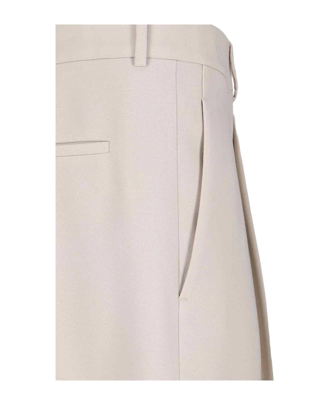 Saint Laurent Straight Pants - Beige