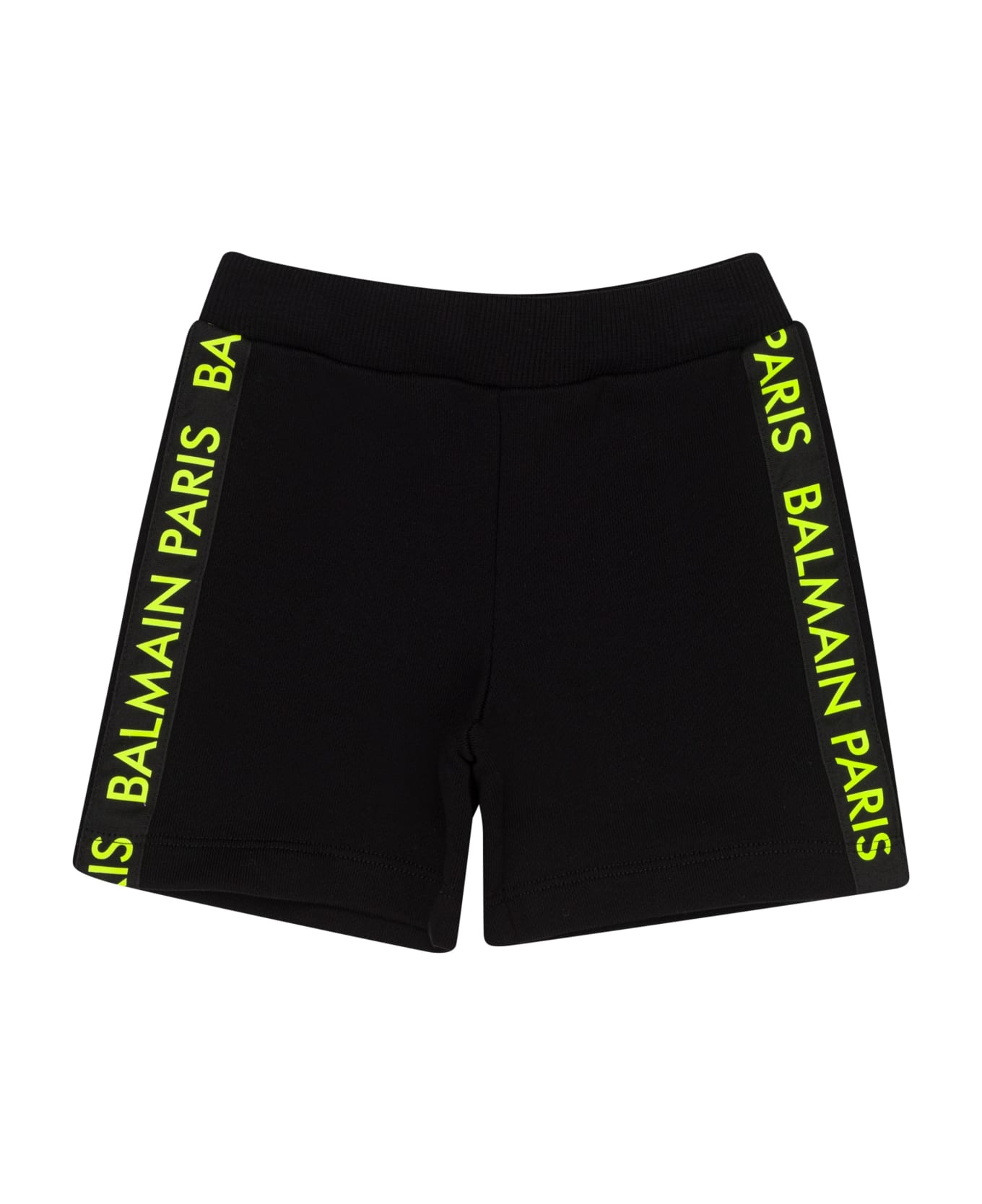 Balmain Shorts Con Logo - Black ボトムス