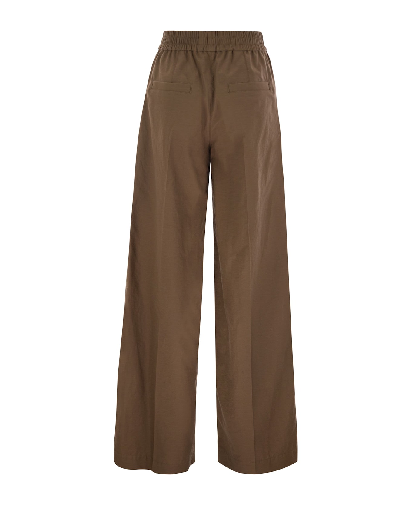 Brunello Cucinelli Loose Fit Cotton Trousers - Cuoio