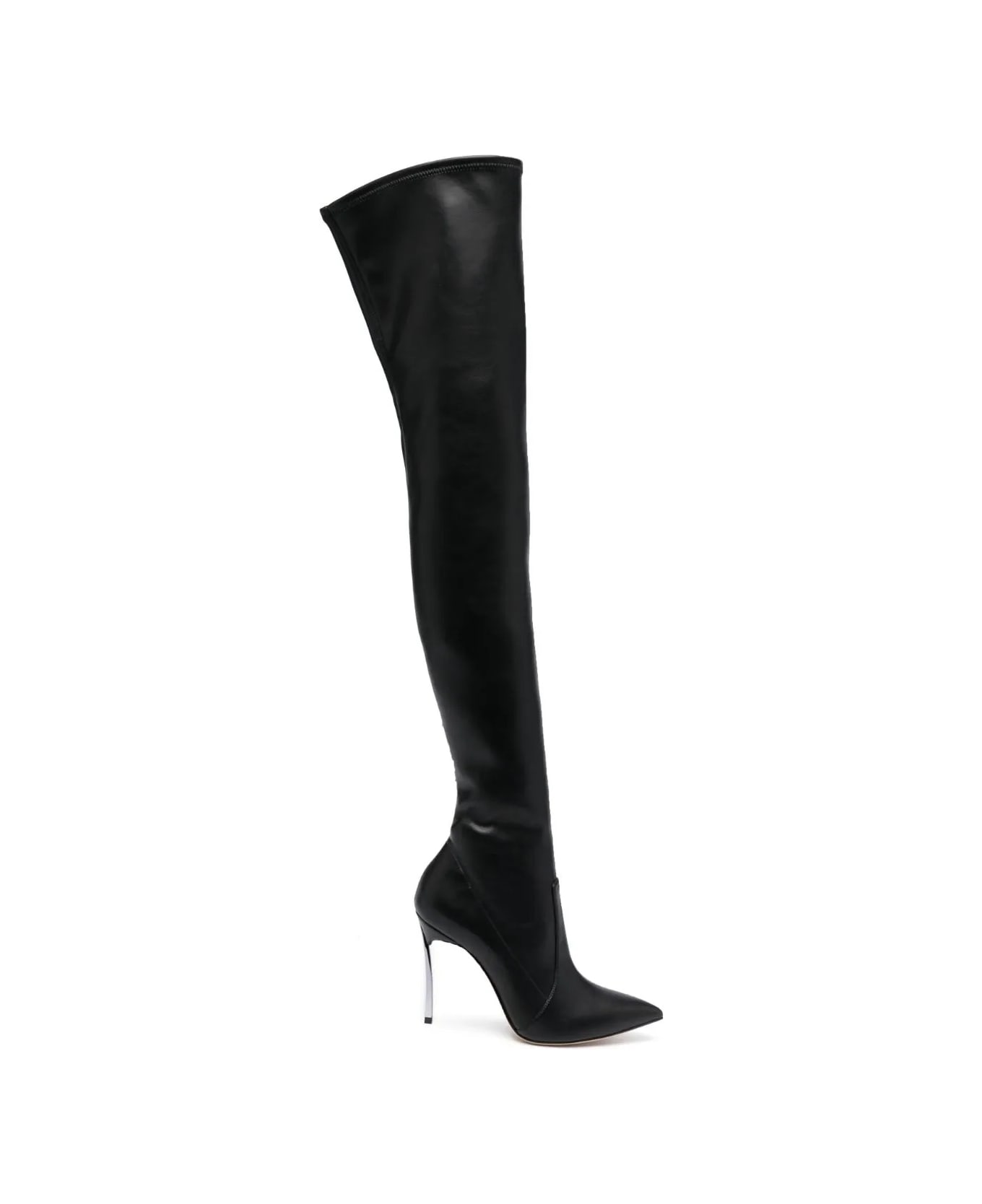 Casadei Black Blade Eco Leather Over The Knee Boots | italist, ALWAYS ...