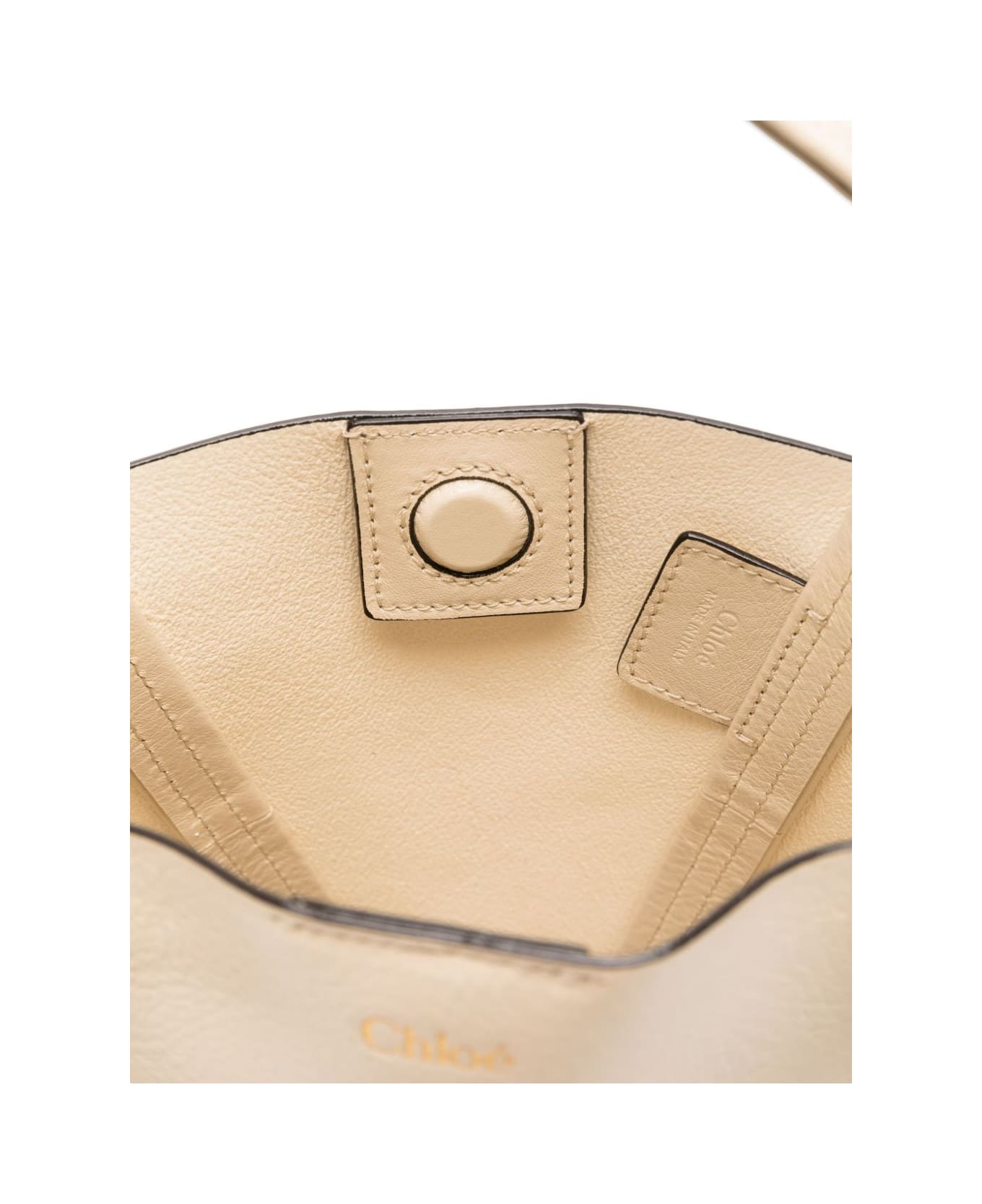 Chloé Spin Small Leather Tote - Beige