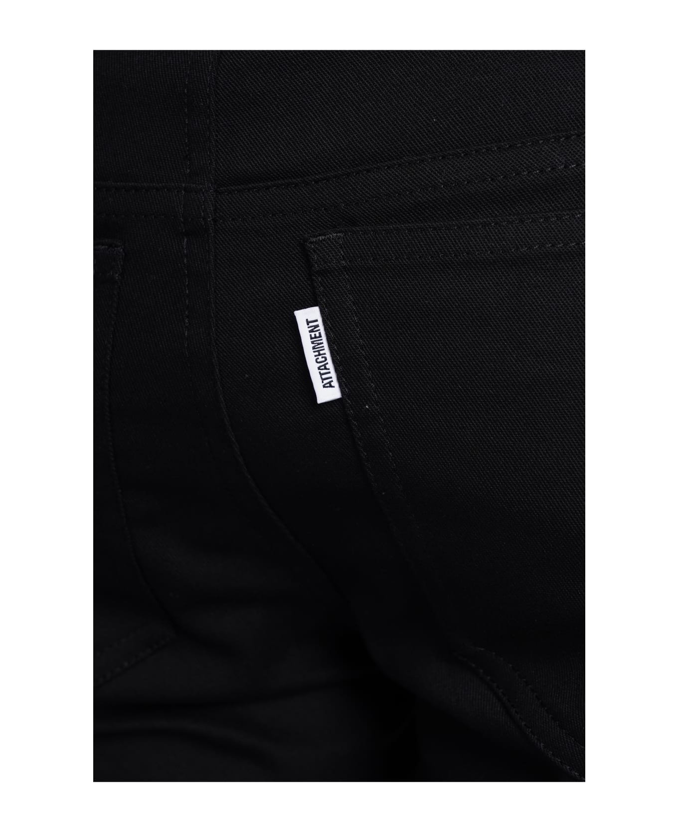 Attachment Pants In Black Cotton - black ボトムス