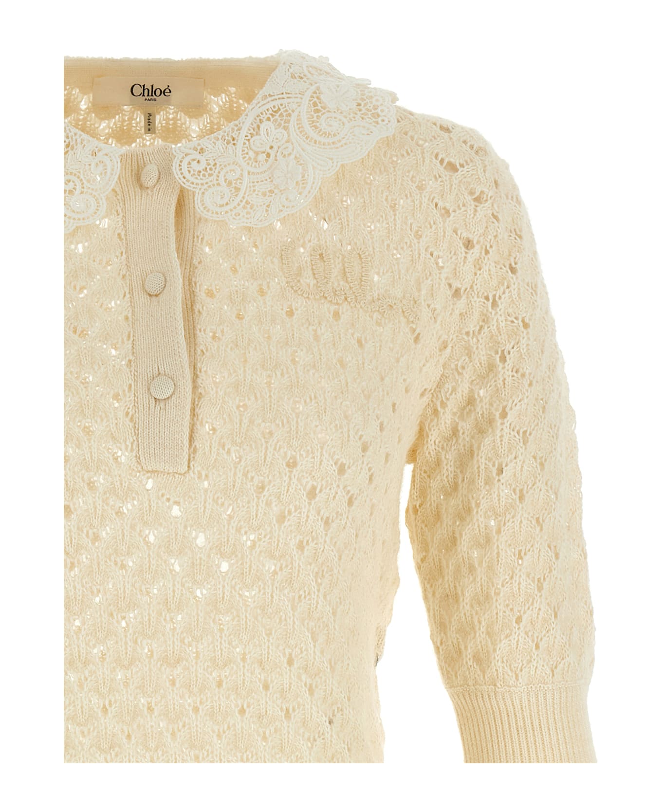 Chloé Pointelle Knit - White