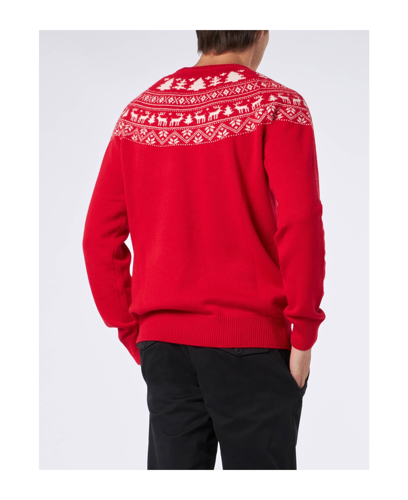 MC2 Saint Barth Norwegian Style Man Red Sweater - RED