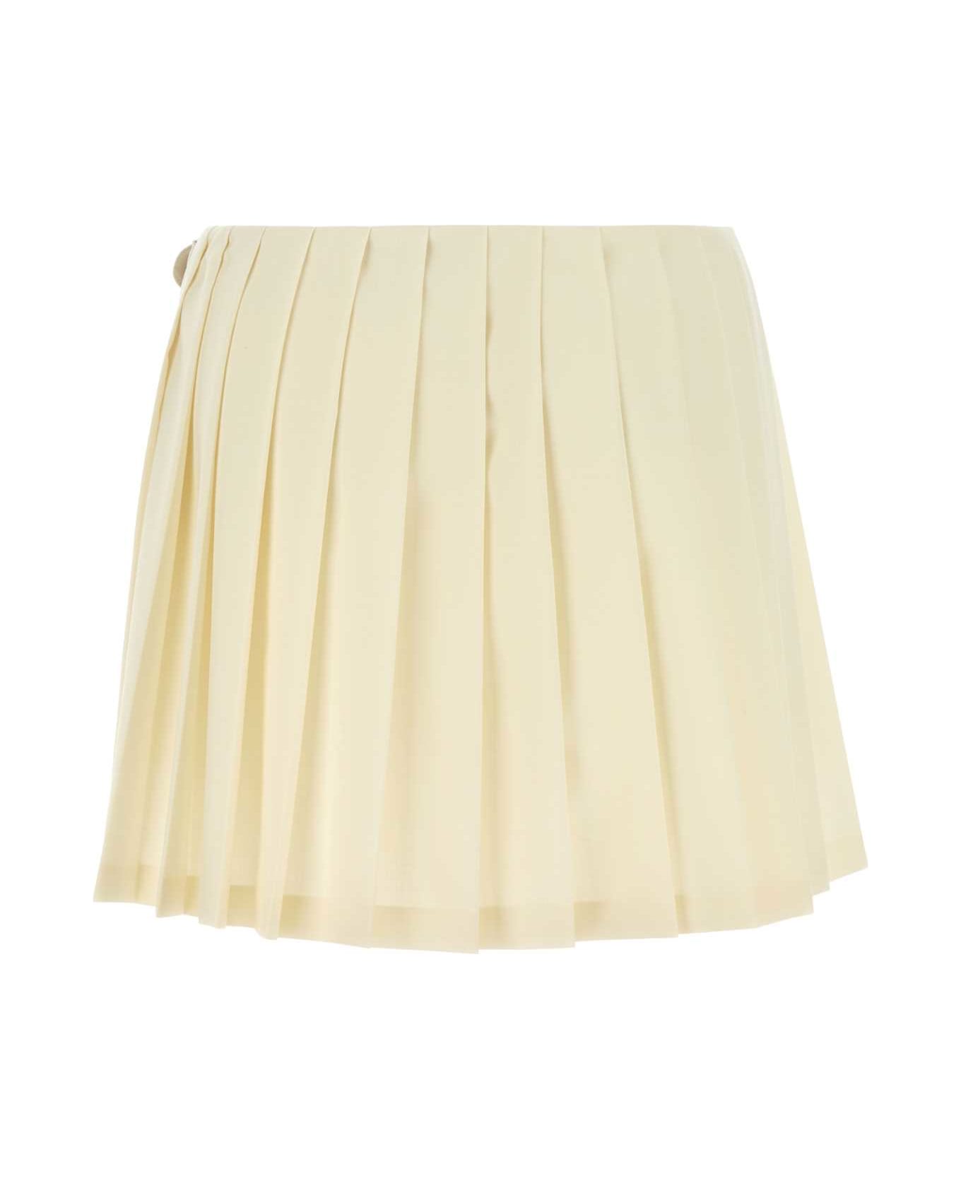 ミニスカート Miu Miu Cream Canvas Mini Skirt Miu Miu Cream Canvas Mini Skirt | italist