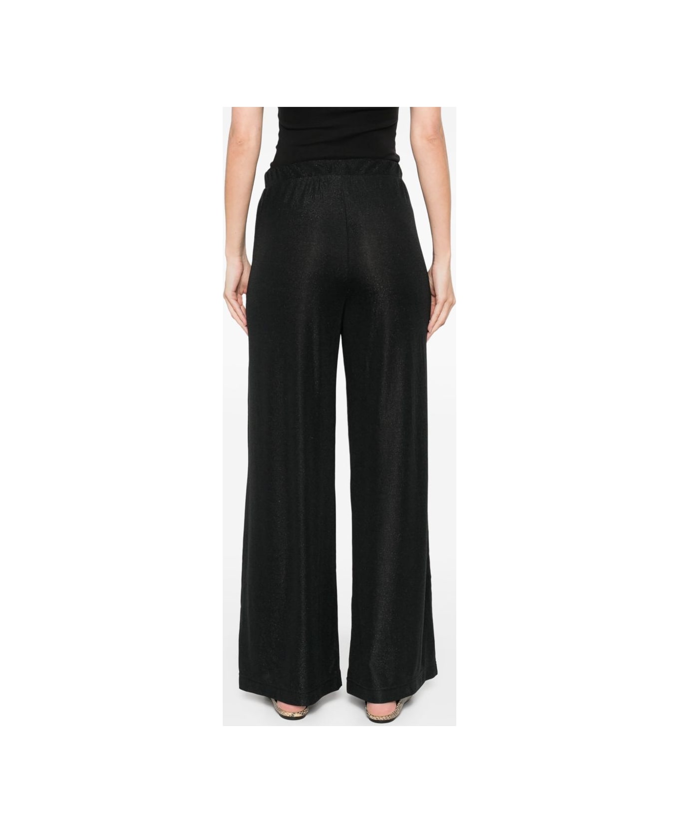 Emporio Armani Wide-leg Trousers - Black