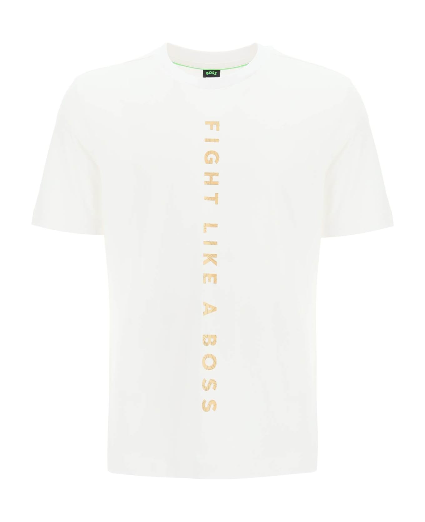 Hugo Boss Fight Like A Boss T-shirt  X Ajbxng - WHITE (White)
