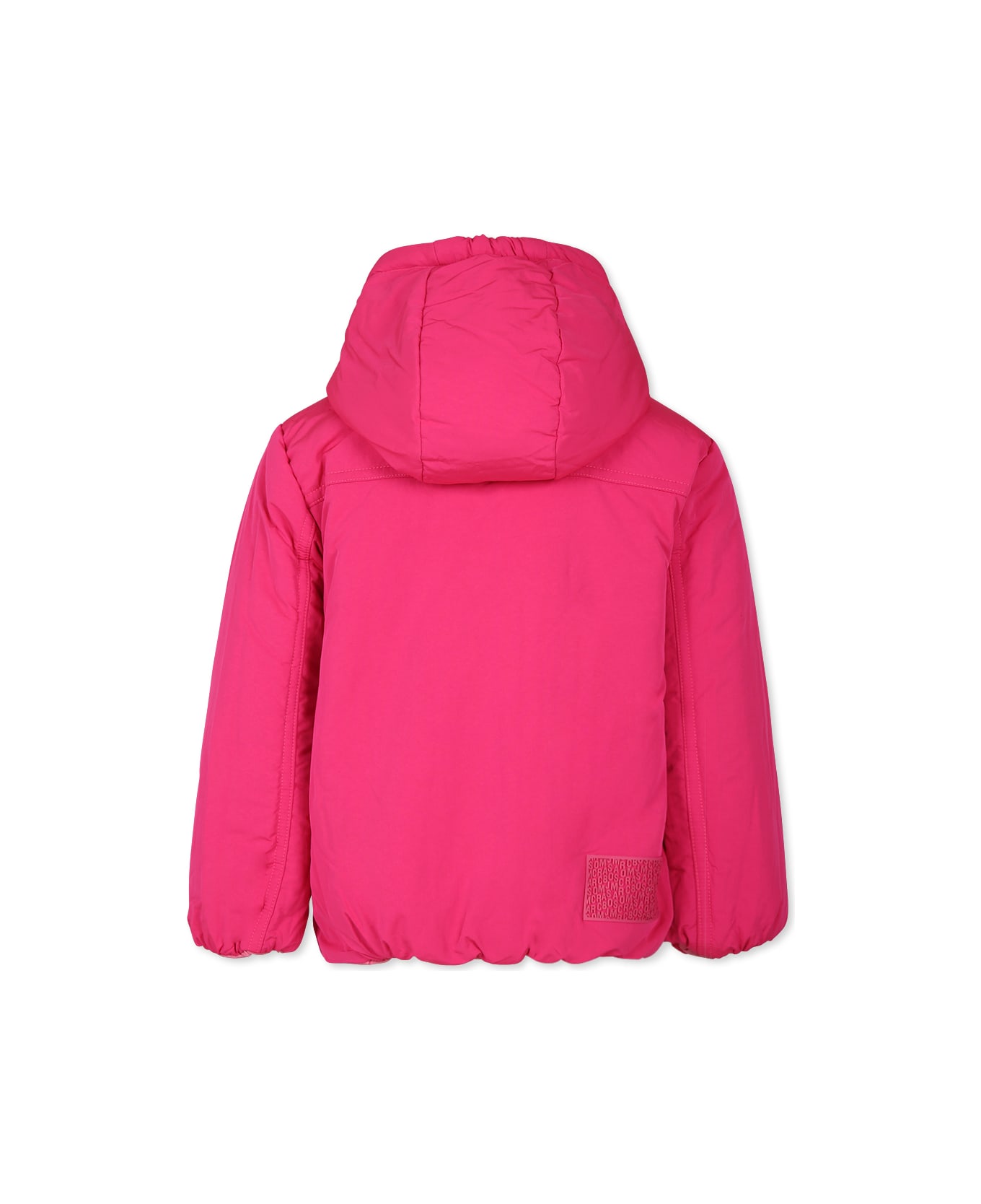 Marc Jacobs Fuchsia Reversible Down Jacket For Girl With Logo - Fuchsia