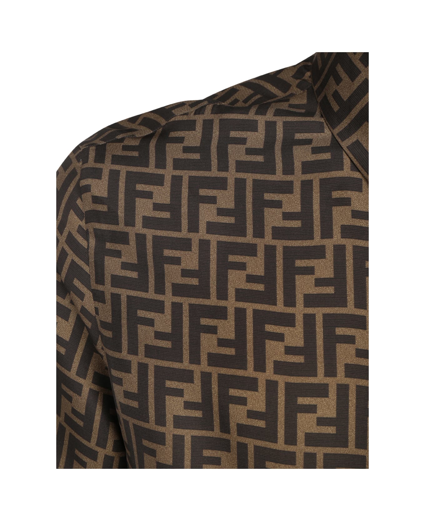 Fendi Ff Motif Short Sleeved Shirt - Fango/tabacco シャツ